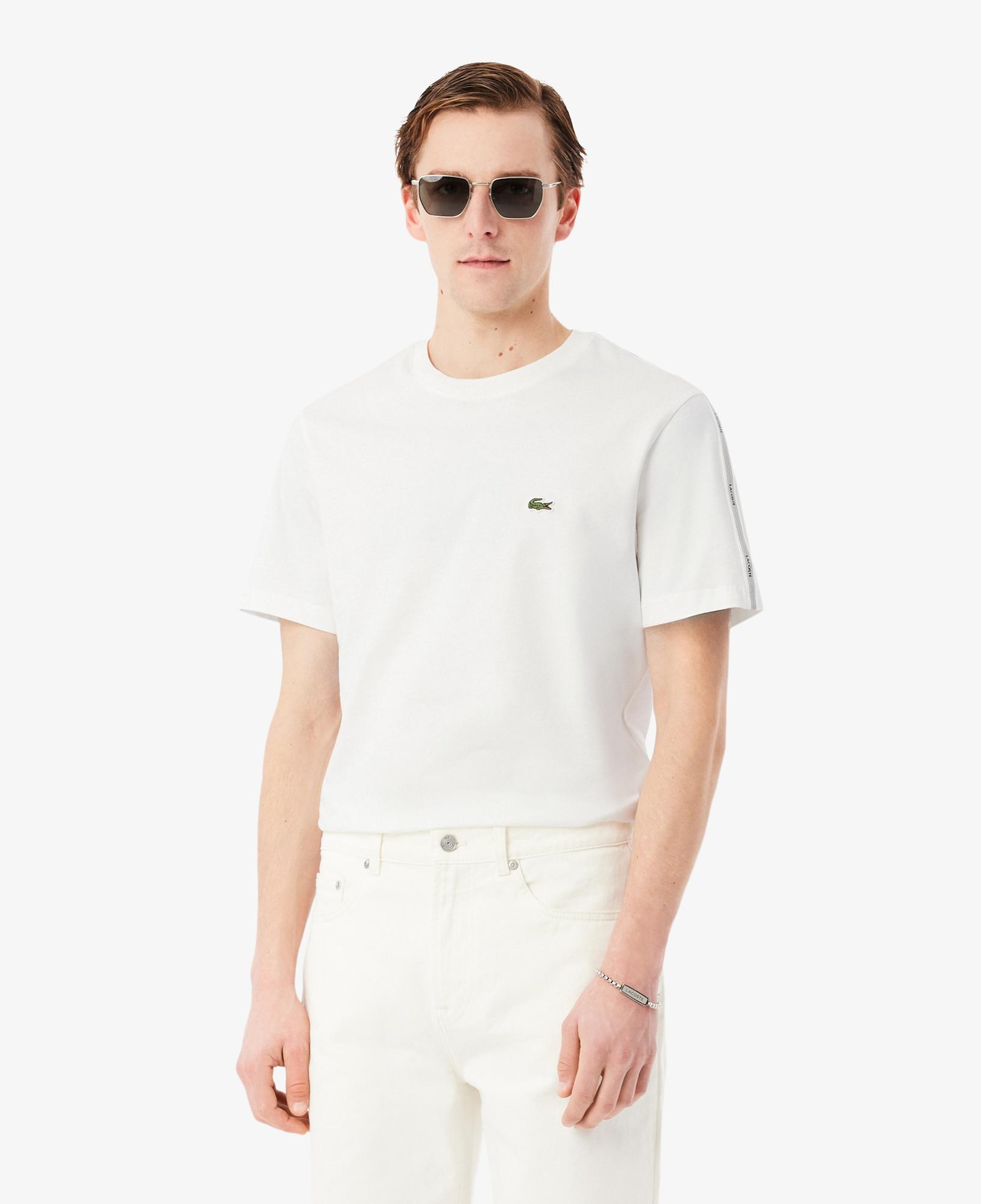 Lacoste Erkek Regular Fit Bisiklet Yaka Beyaz T-Shirt