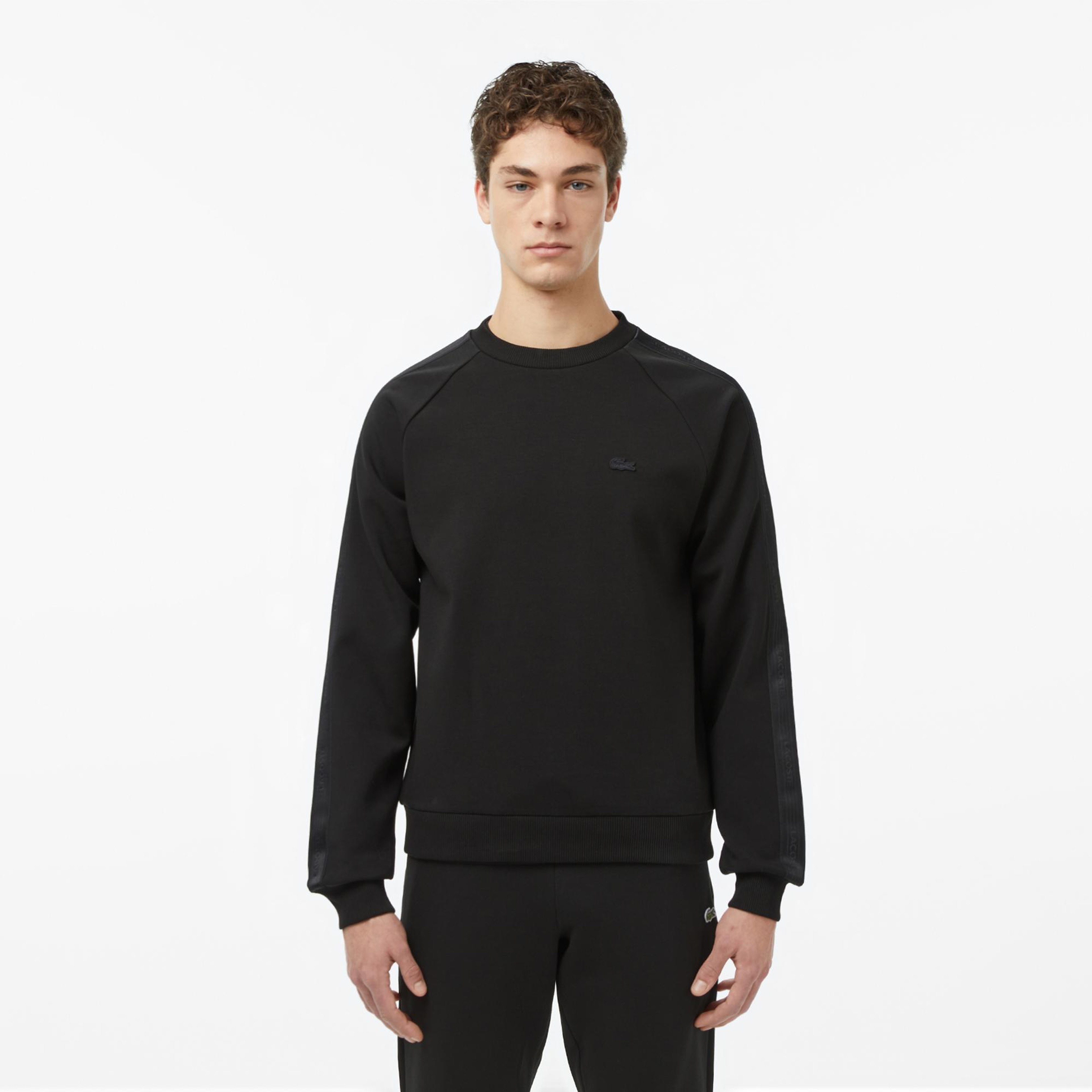 Lacoste Erkek Classic Fit Bisiklet Yaka Siyah Sweatshirt