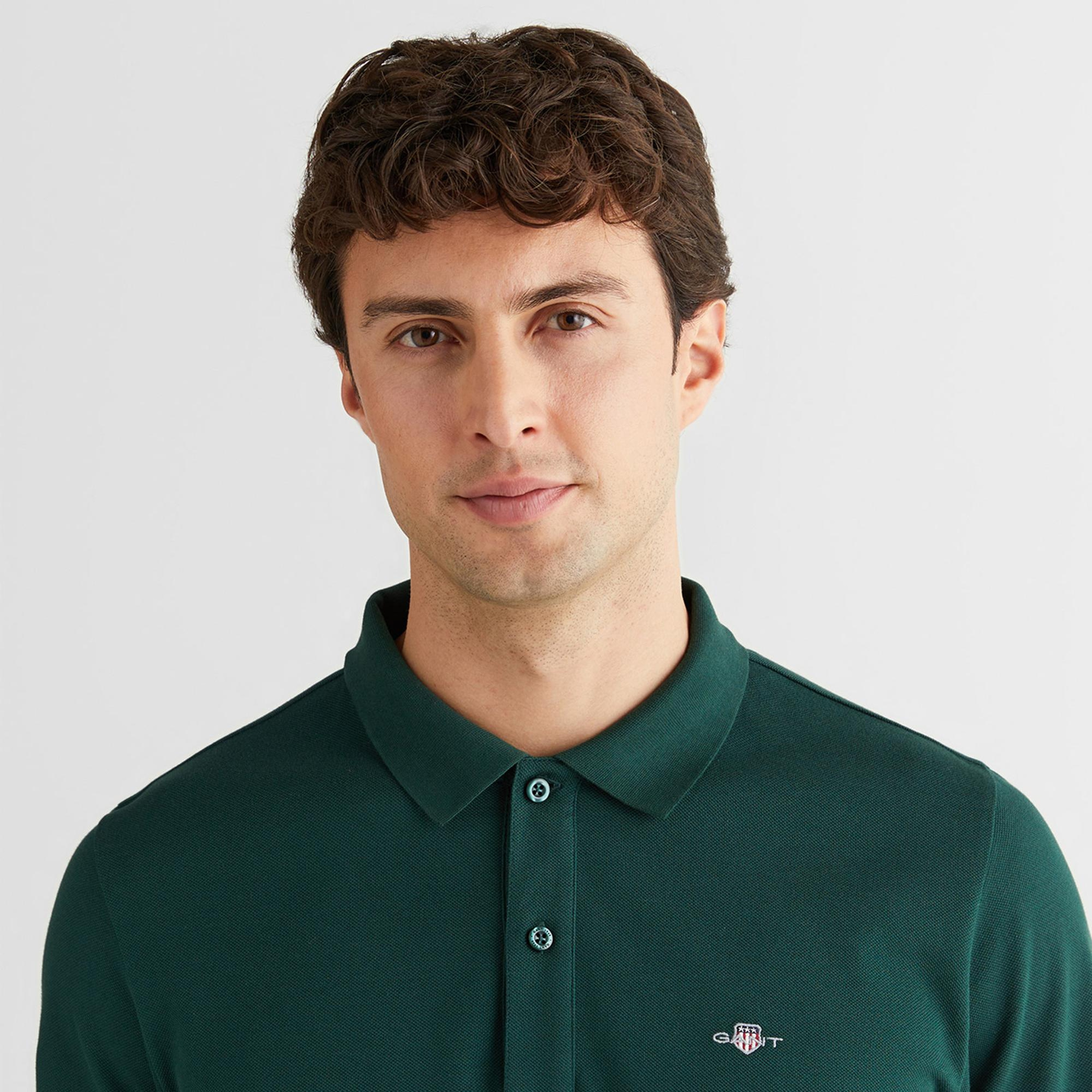 GANT Erkek Yeşil Regular Fit Polo Yaka Polo