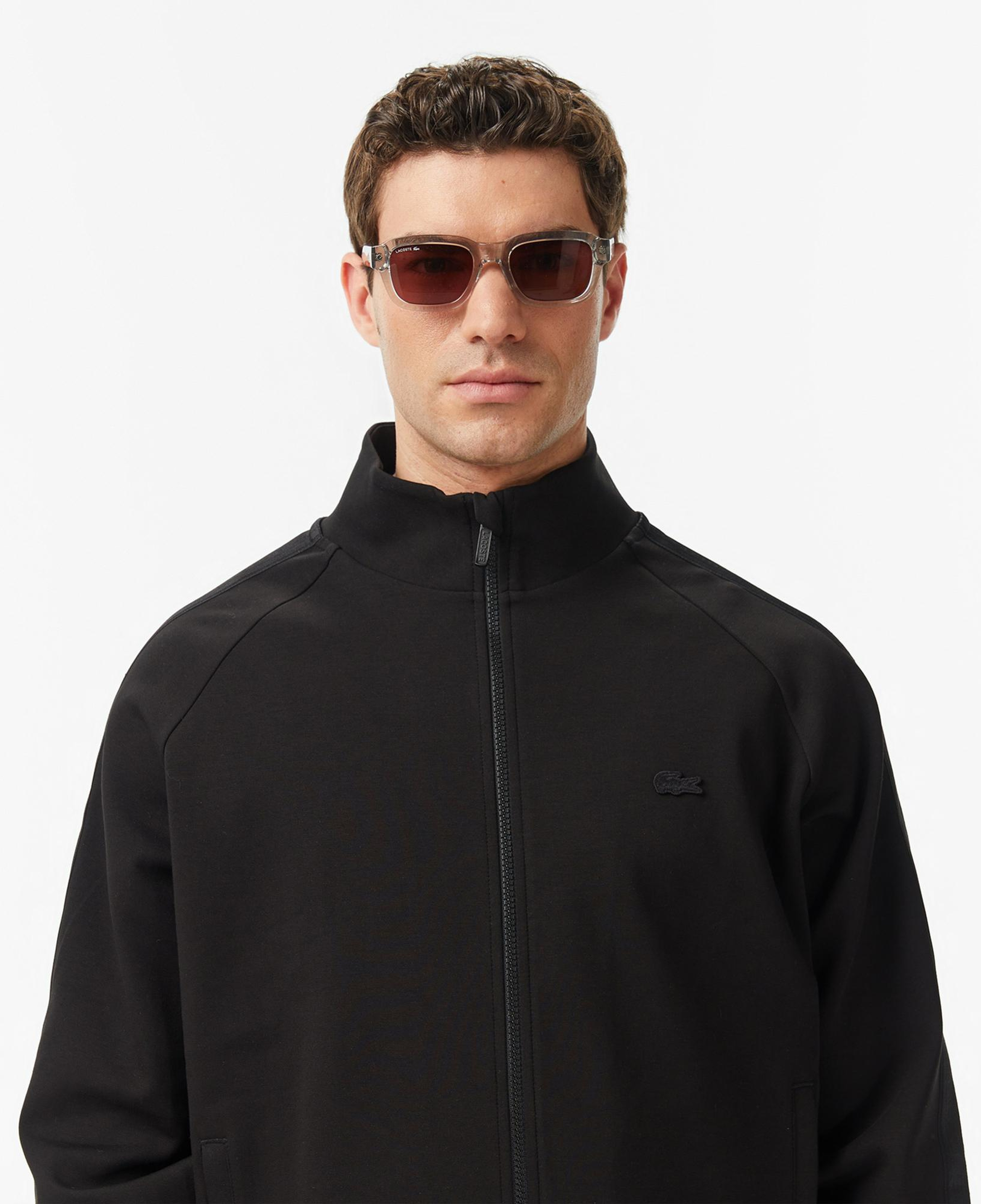 Lacoste Erkek Classic Fit Dik Yaka Siyah Sweatshirt