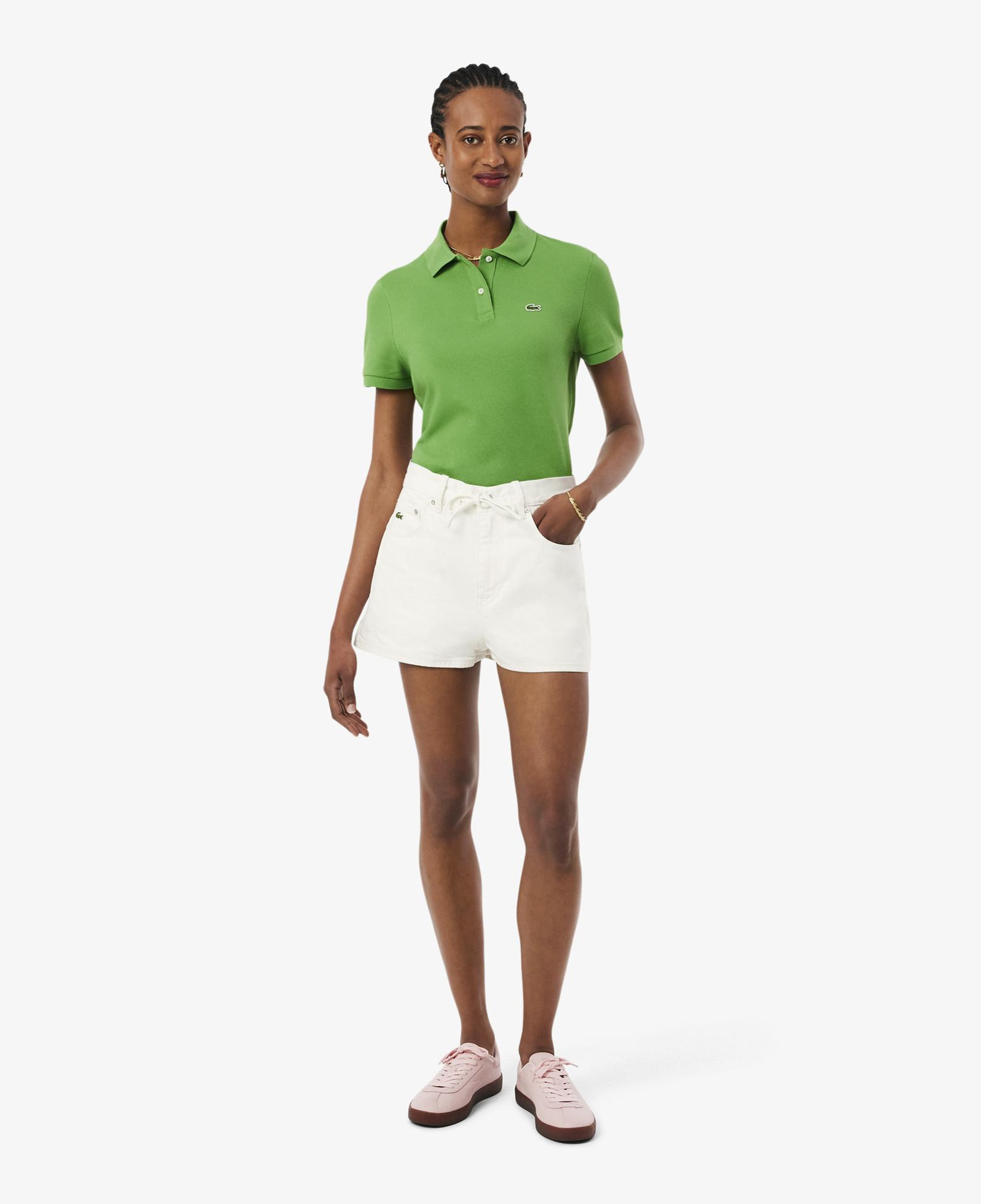 Lacoste Kadın Wide Leg Denim Beyaz Şort