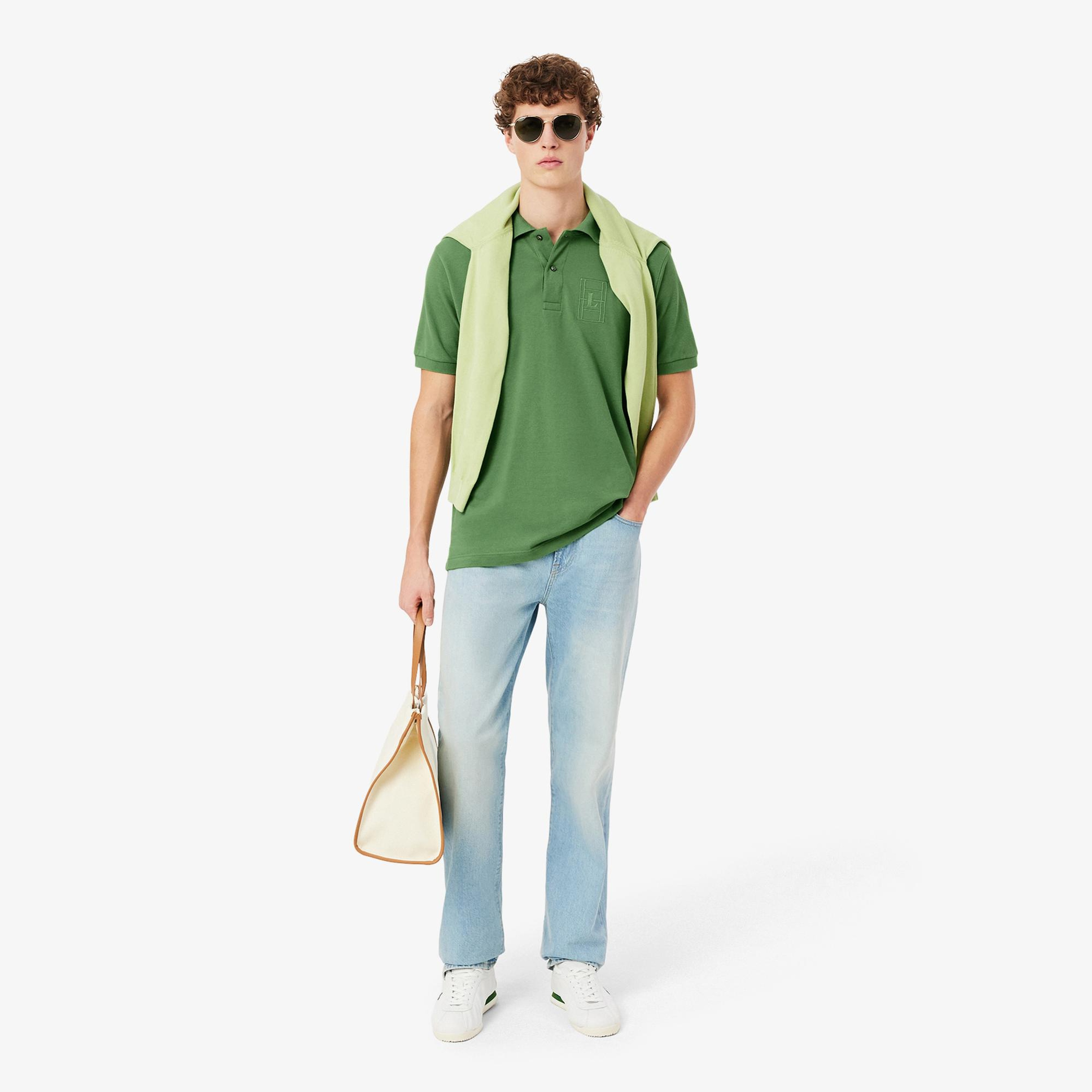 Lacoste Erkek Classic Fit Yeşil Polo
