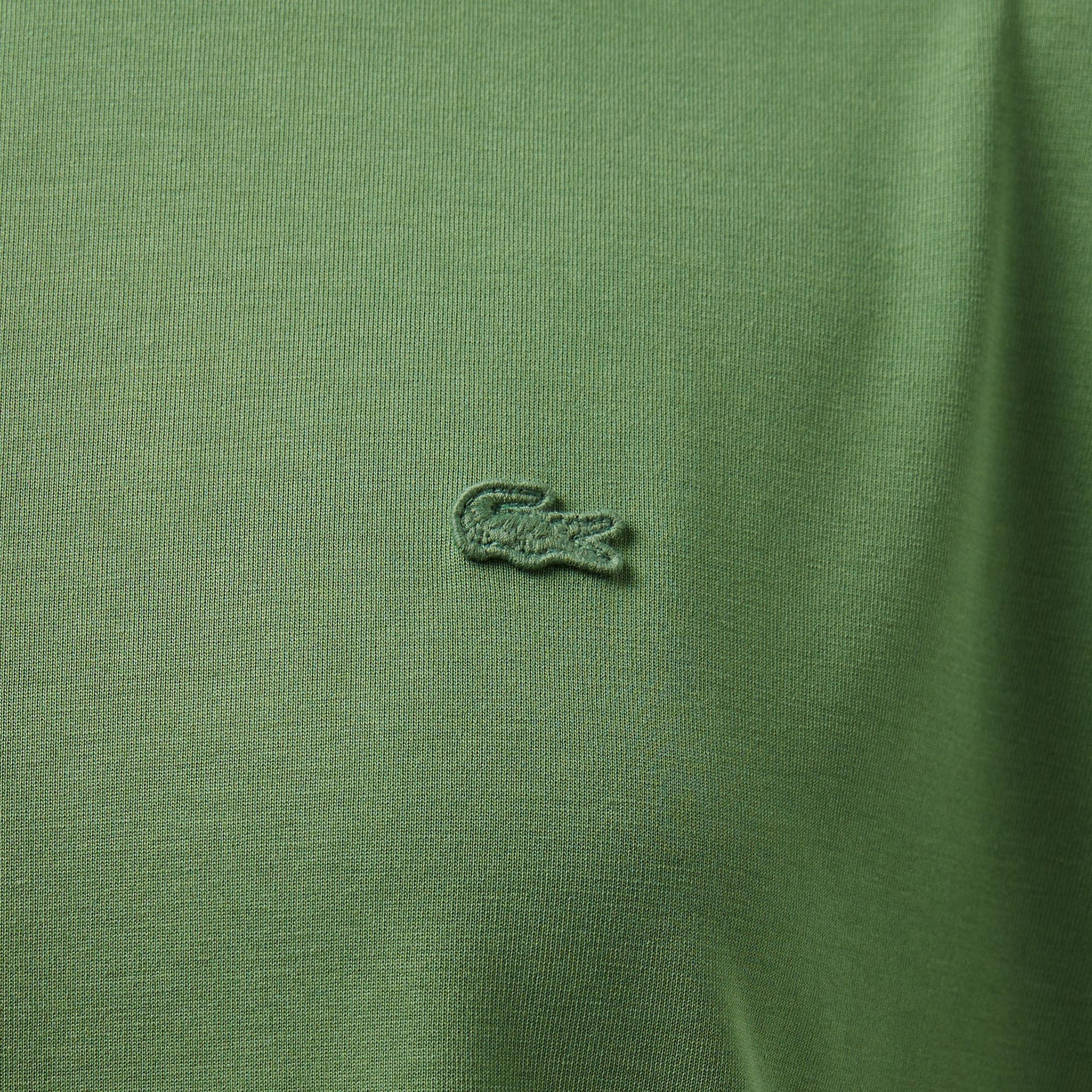 Lacoste Kadın Relaxed Fit Bisiklet Yaka Yeşil T-Shirt