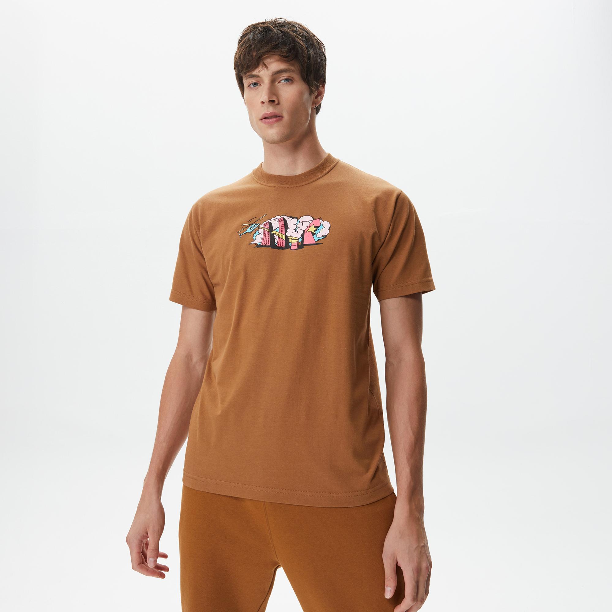 Huf Street Level Erkek Kahverengi T-Shirt
