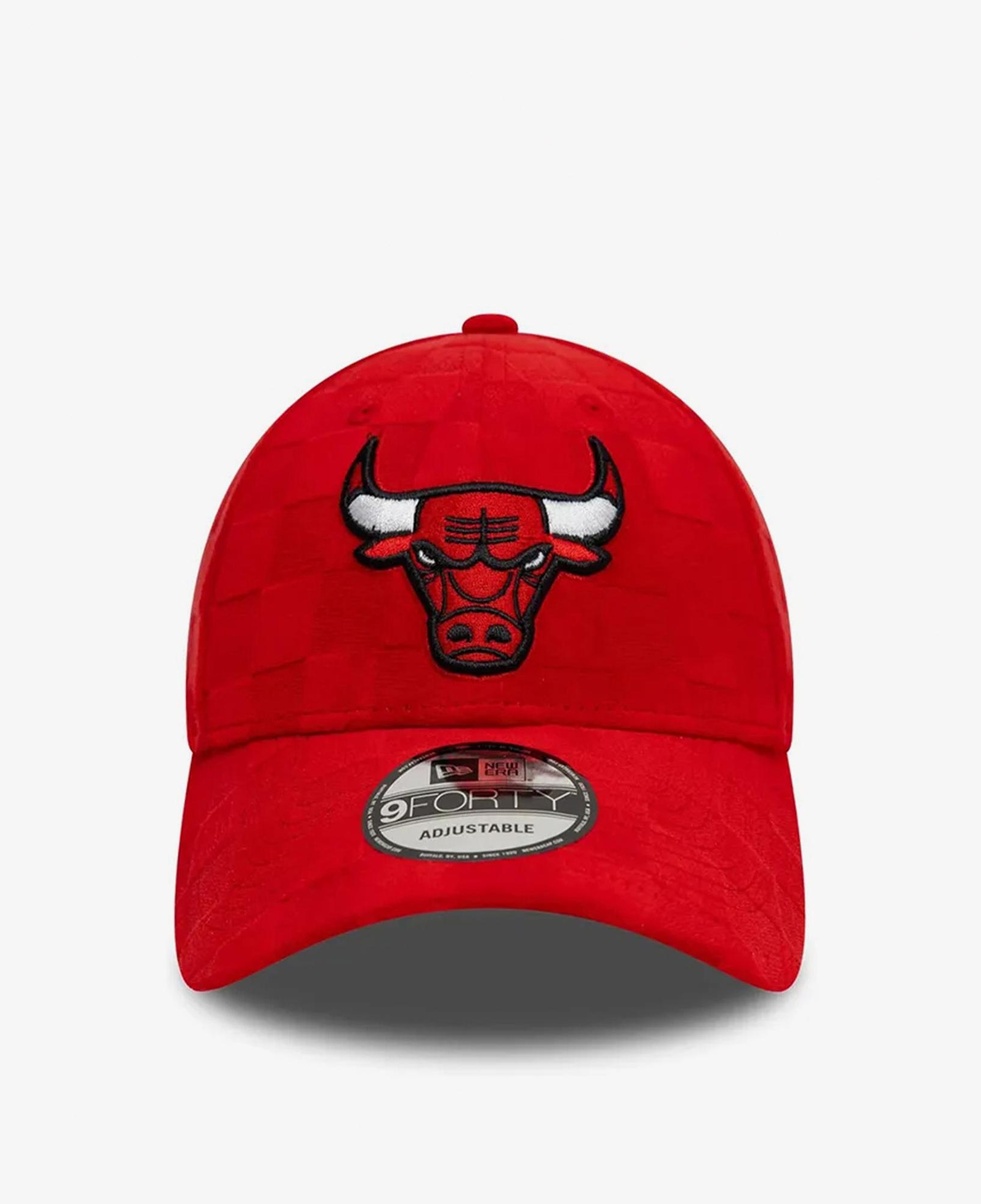 New Era Tonal Check Chicago Bulls Unisex Kırmızı Şapka