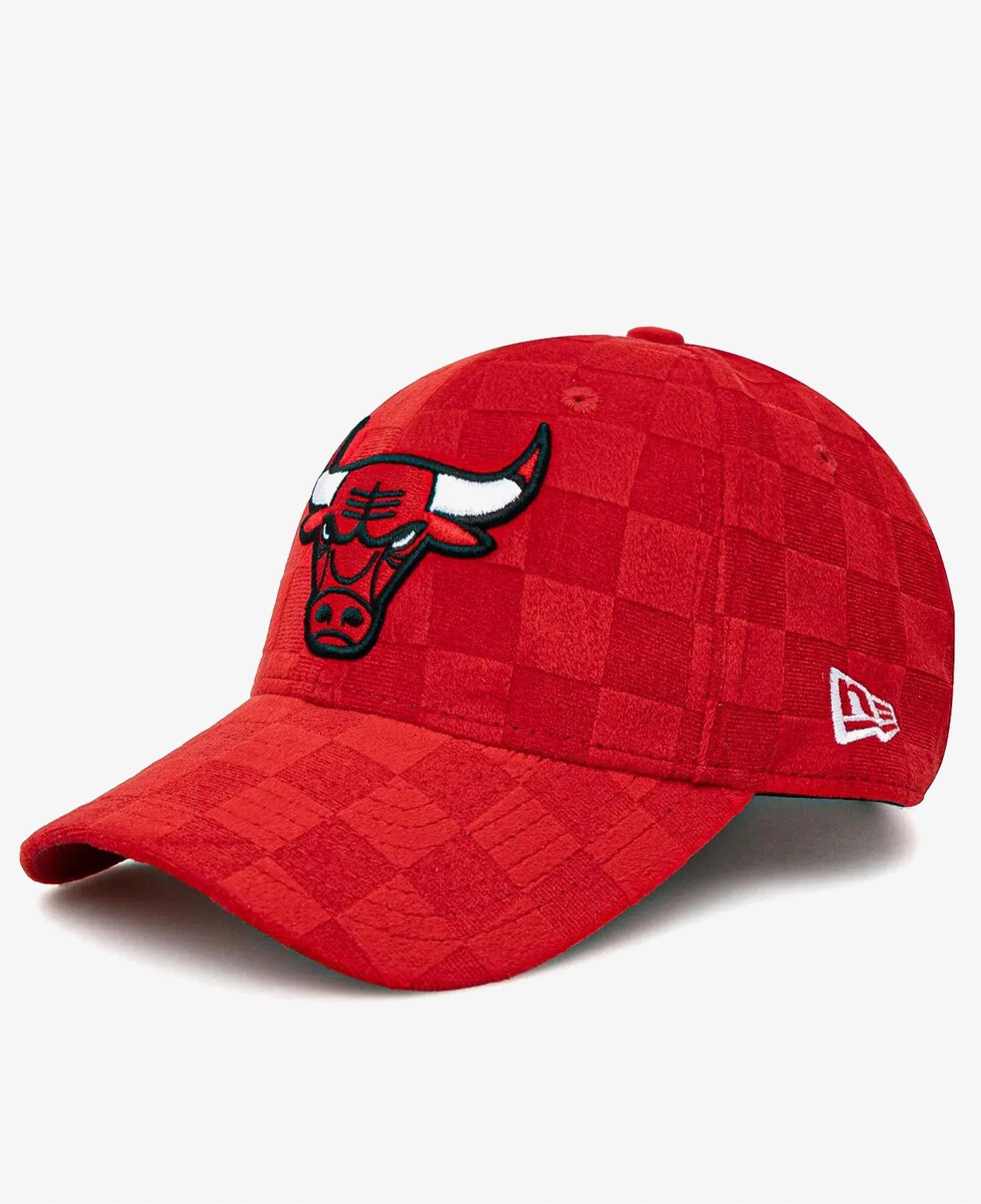 New Era Tonal Check Chicago Bulls Unisex Kırmızı Şapka