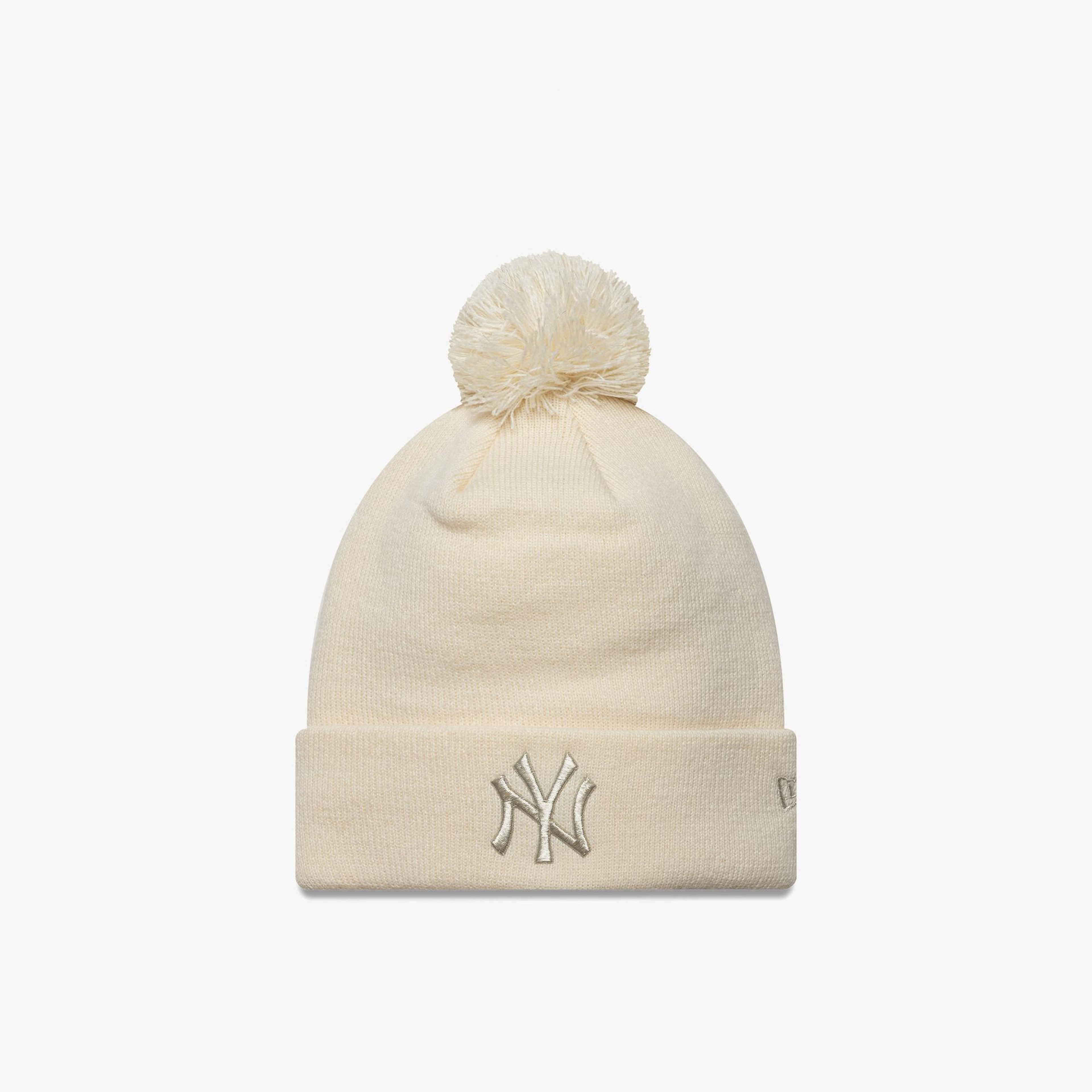 New Era New York Yankees MLB Metallic Kadın Bej Bere