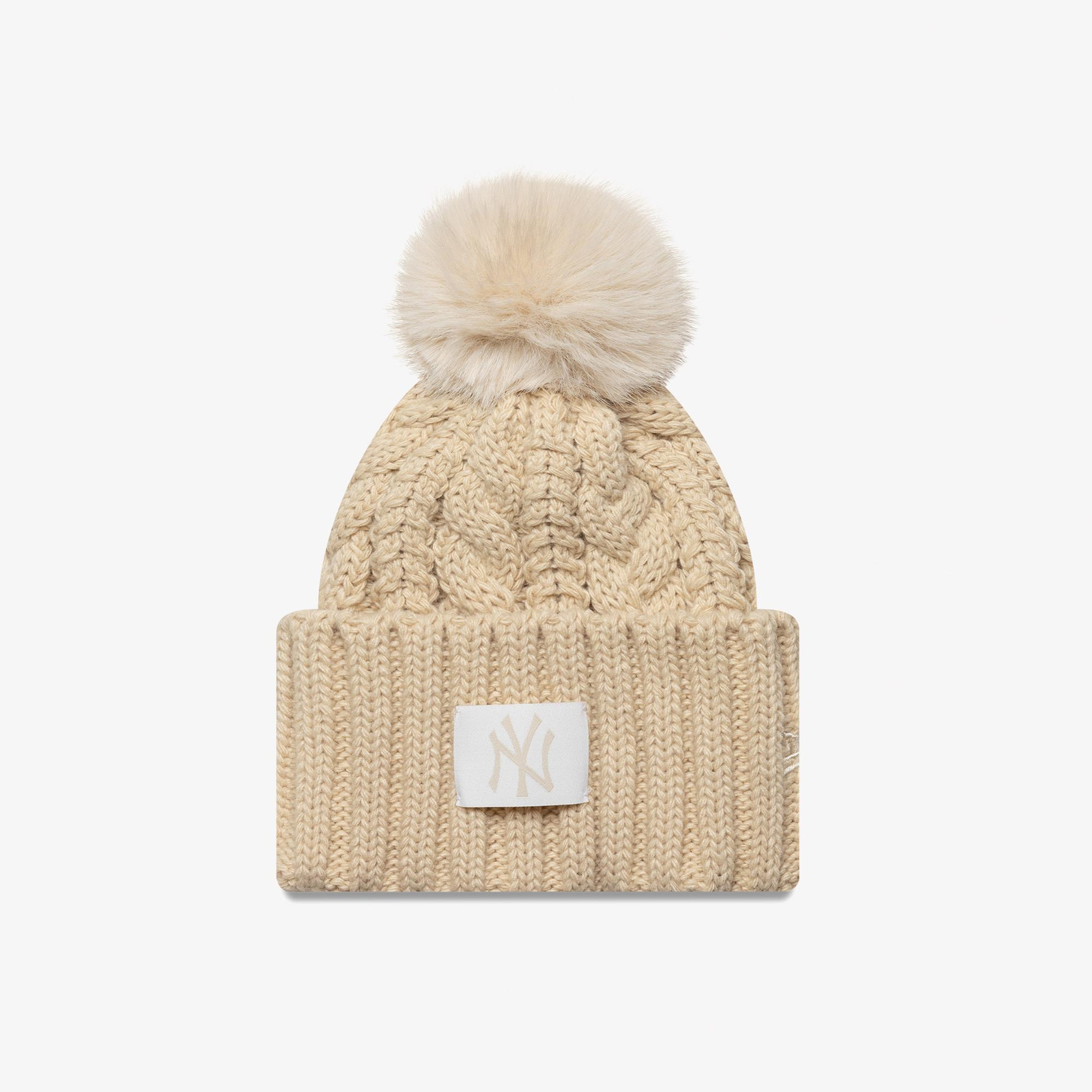 New Era New York Yankees MLB Cable Kadın Bej Bere