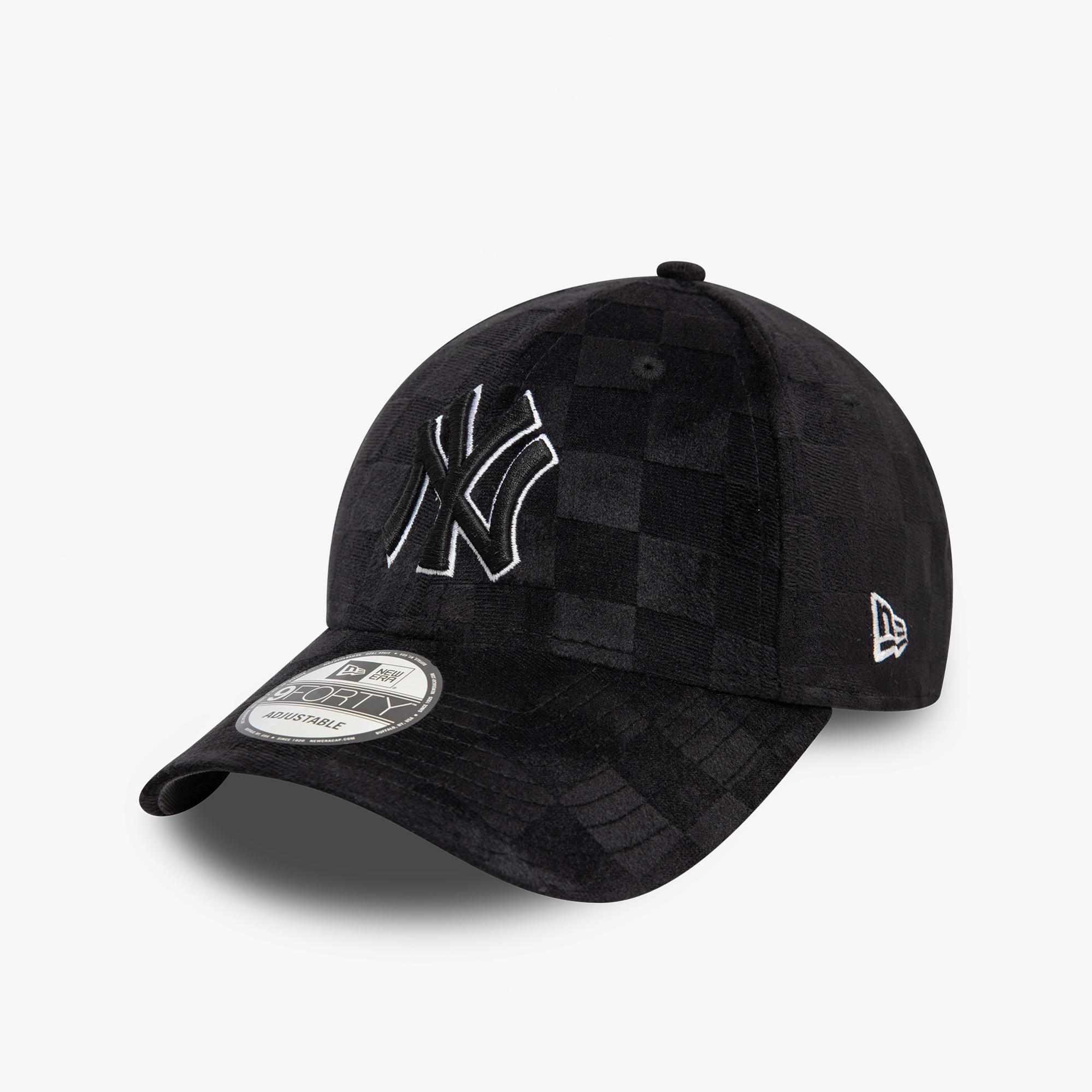 New Era Tonal Check 9Forty New York Yankees Unisex Siyah Şapka