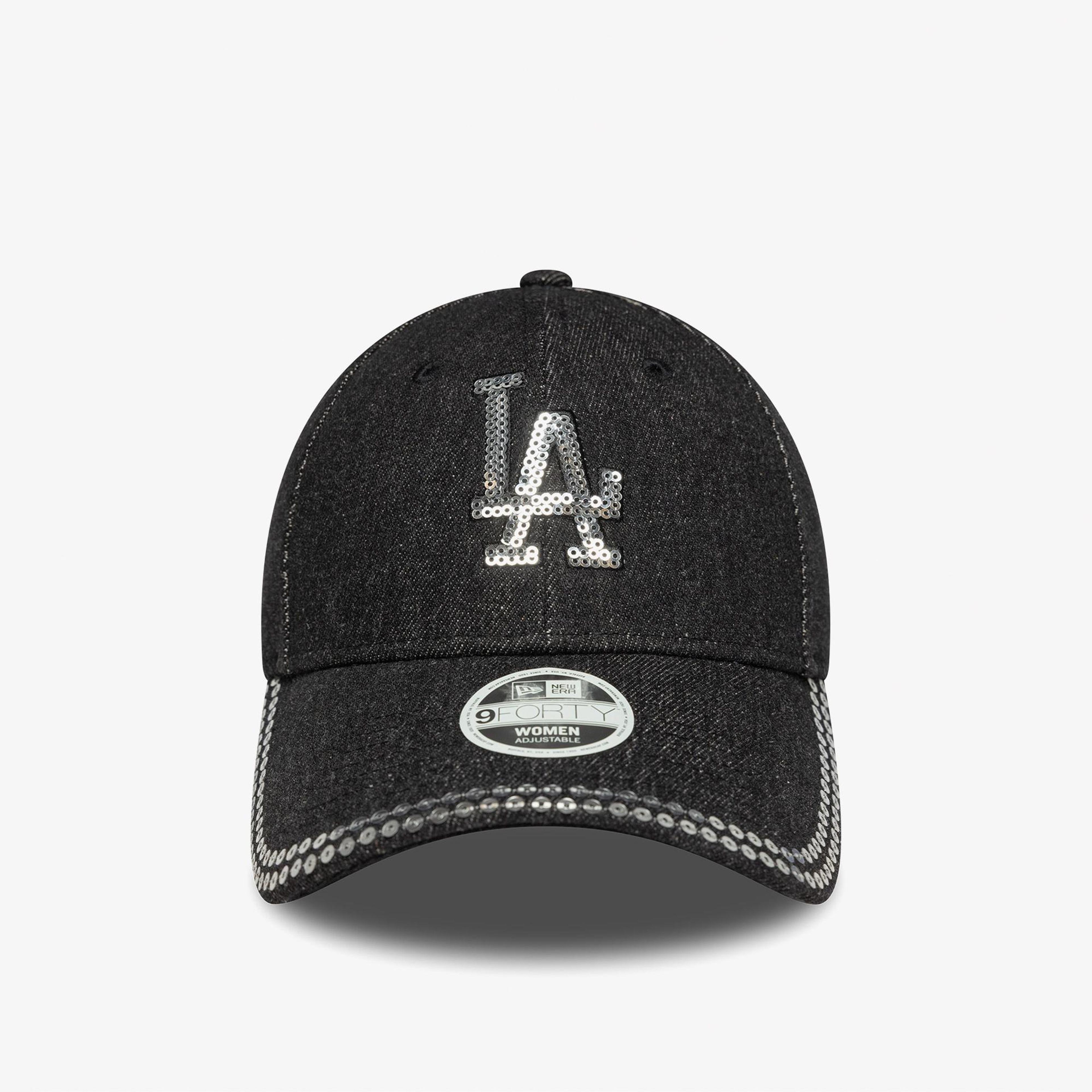 New Era LA Dodgers MLB Sequin 9Forty Kadın Siyah Şapka