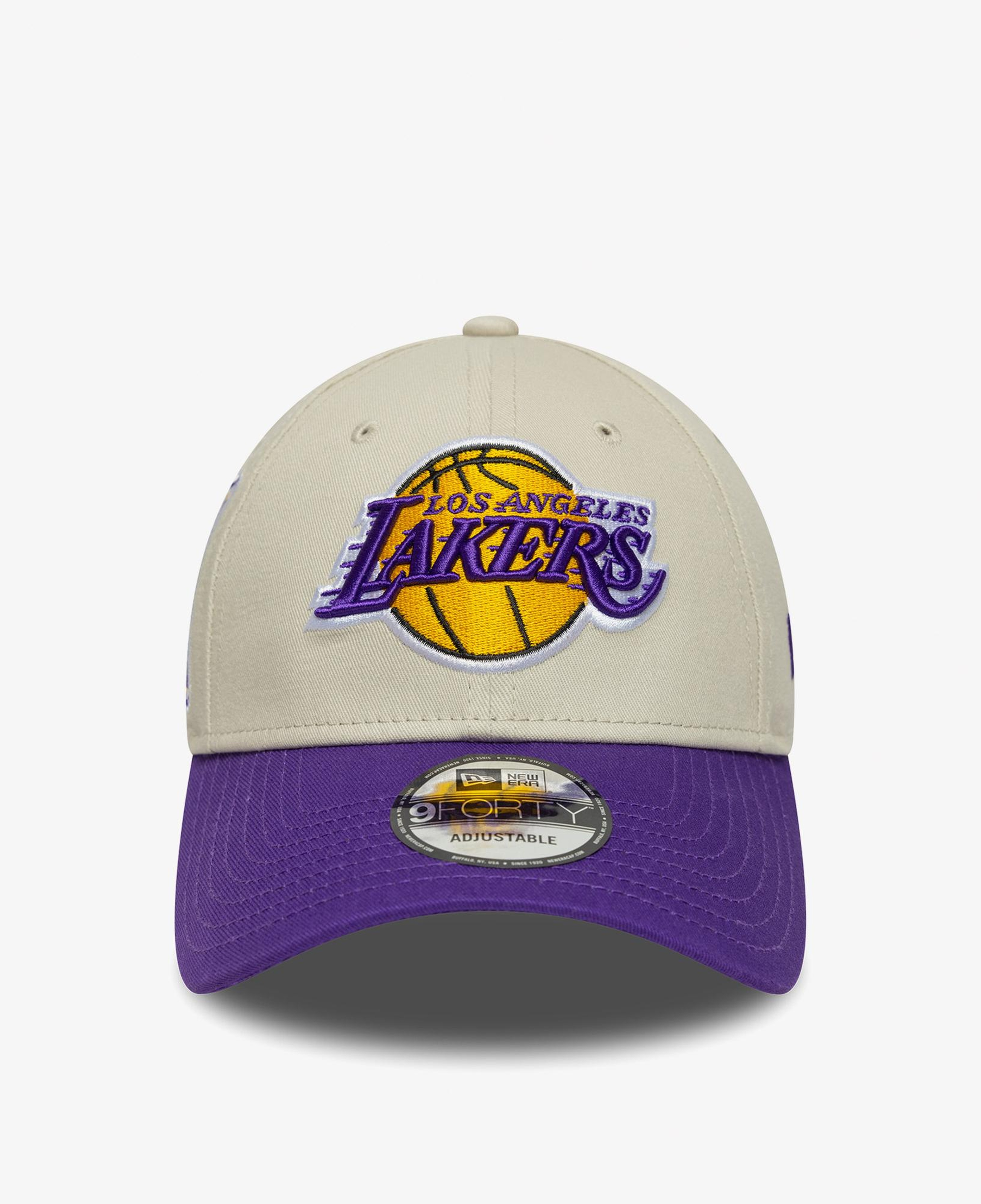 New Era Contrast Patch LA Lakers Unisex Krem/Mor Şapka