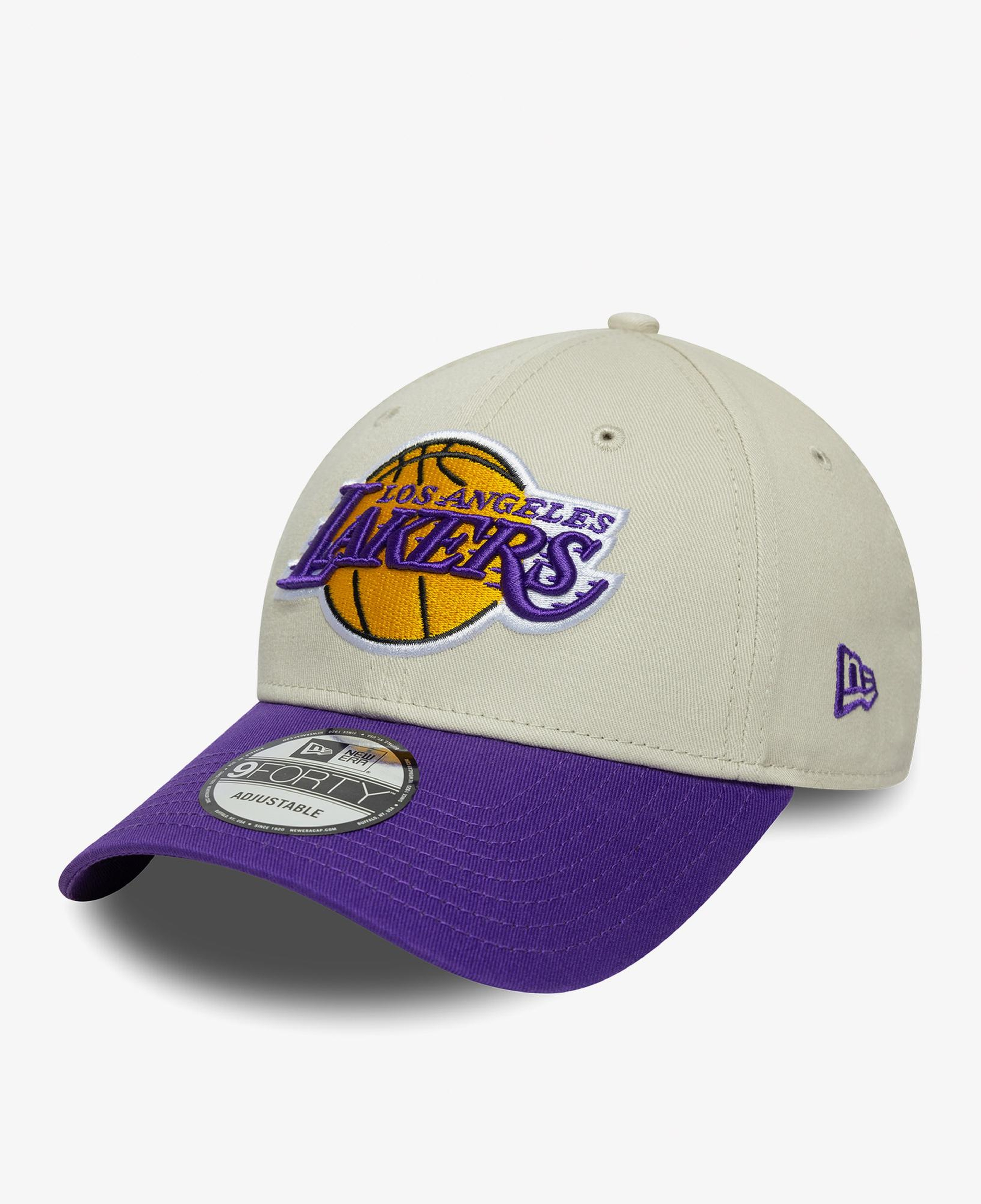 New Era Contrast Patch LA Lakers Unisex Krem/Mor Şapka