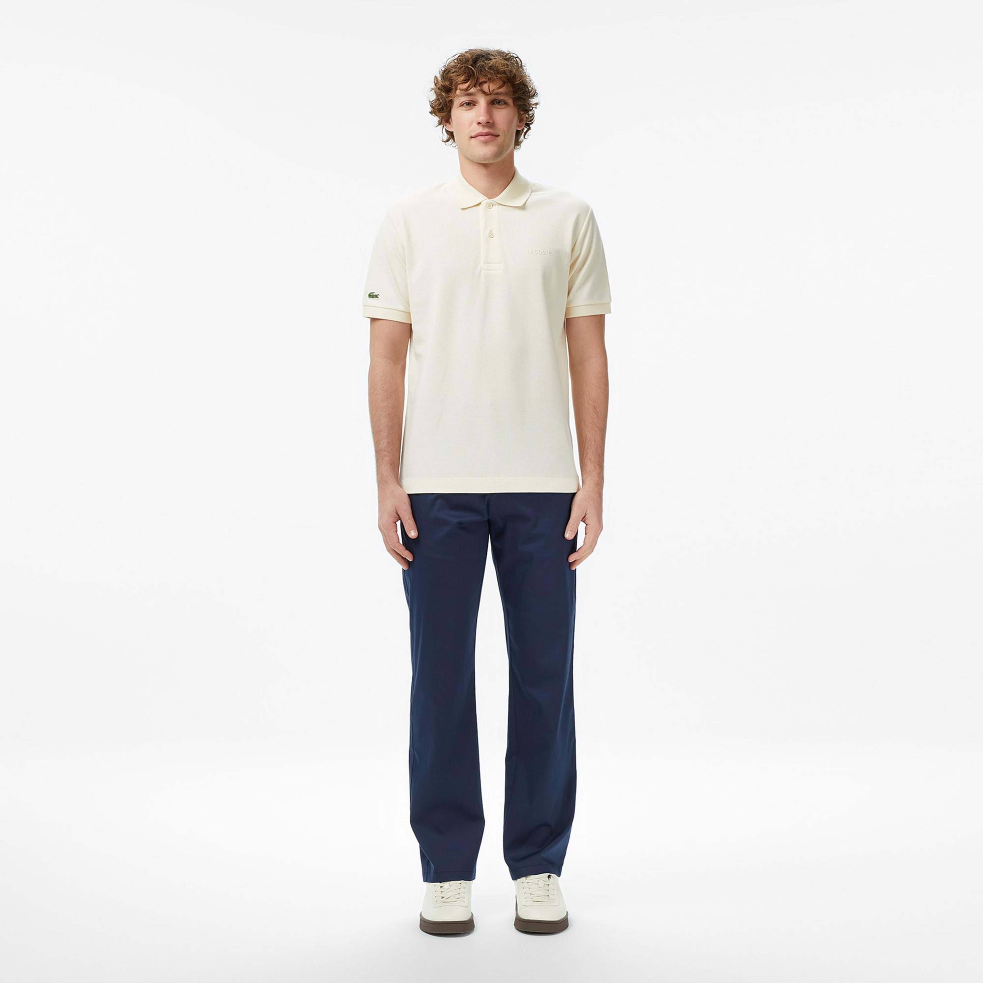 Lacoste Erkek Relaxed Fit Krem Polo
