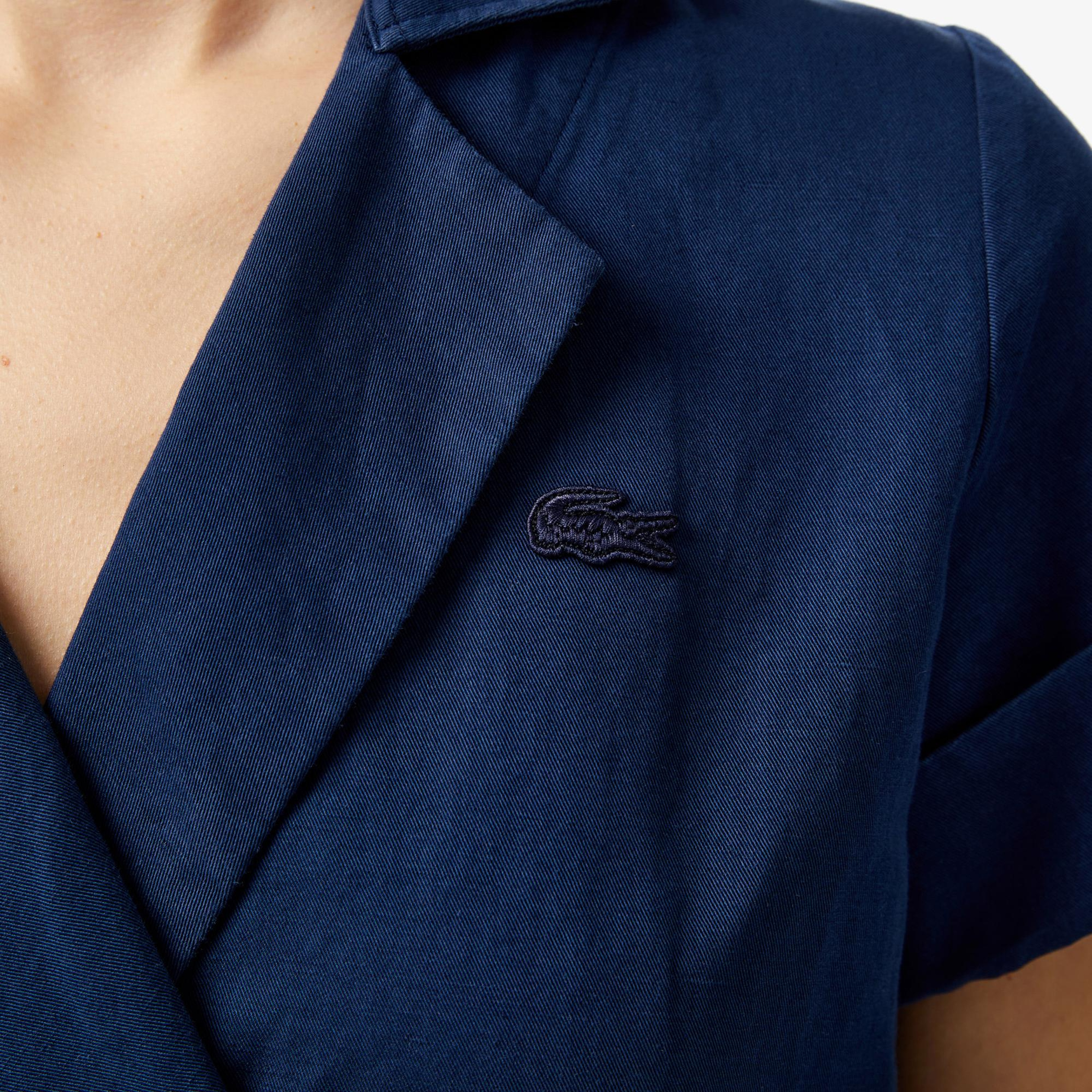 Lacoste Kadın Straight Fit Lacivert Elbise