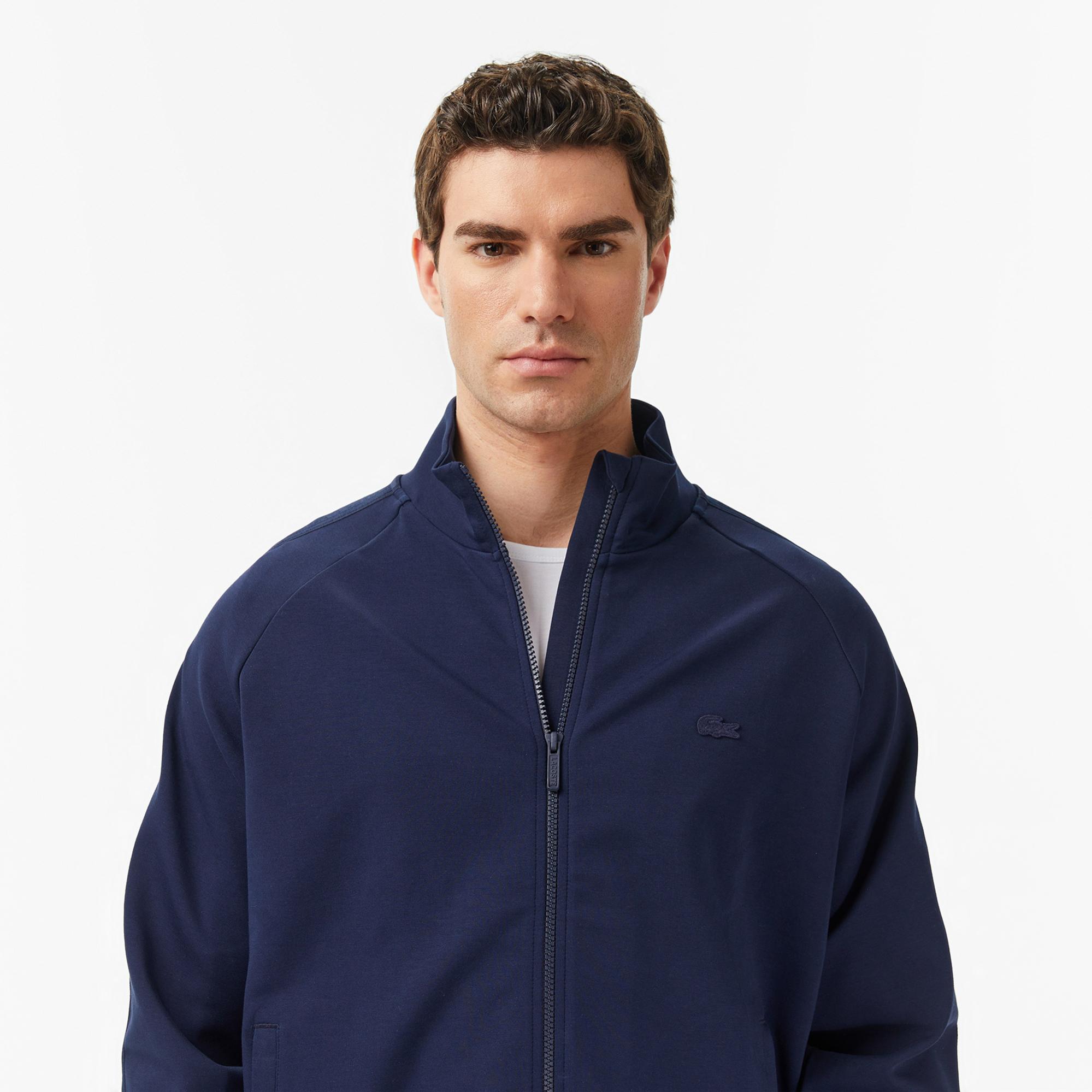 Lacoste Erkek Classic Fit Dik Yaka Lacivert Sweatshirt