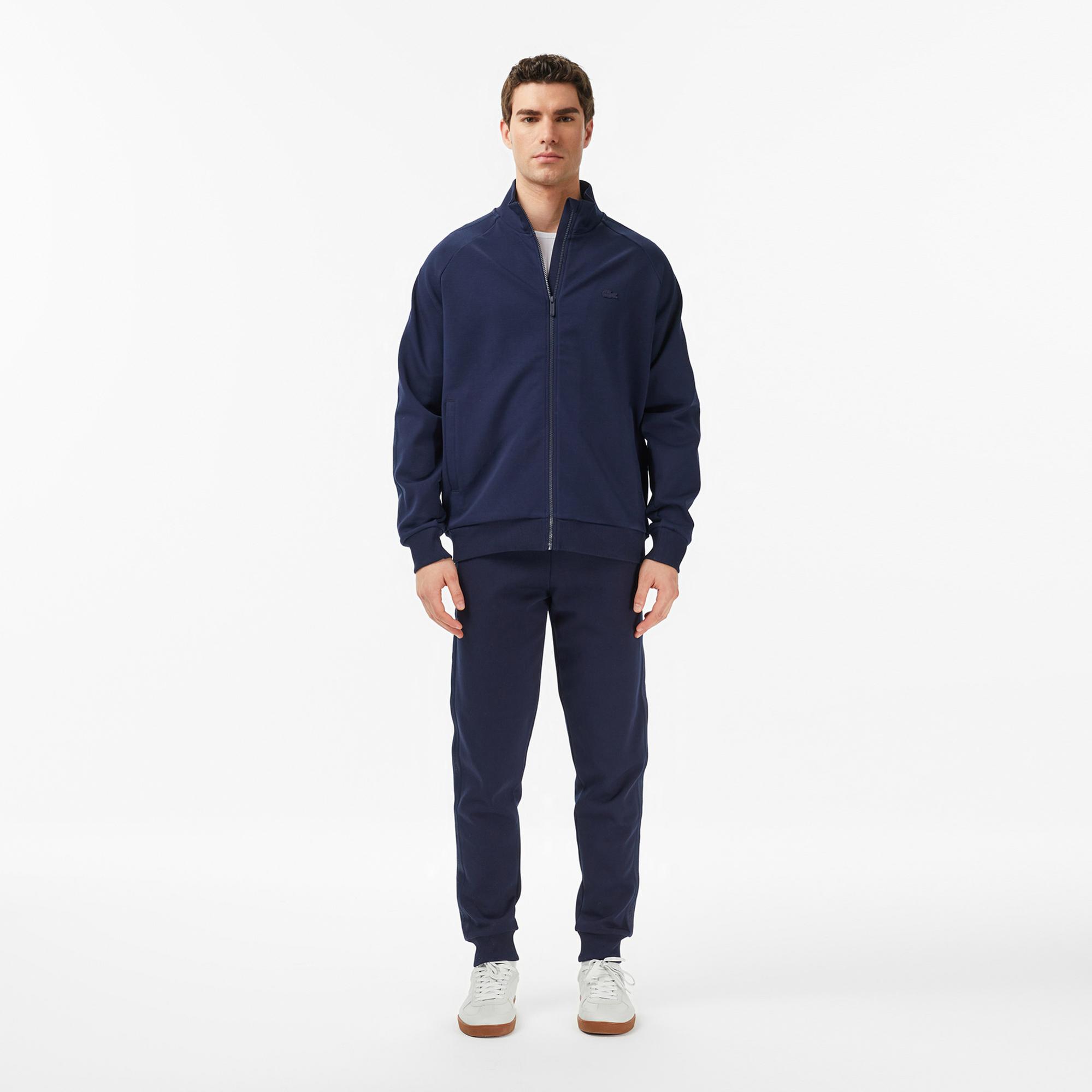 Lacoste Erkek Classic Fit Dik Yaka Lacivert Sweatshirt