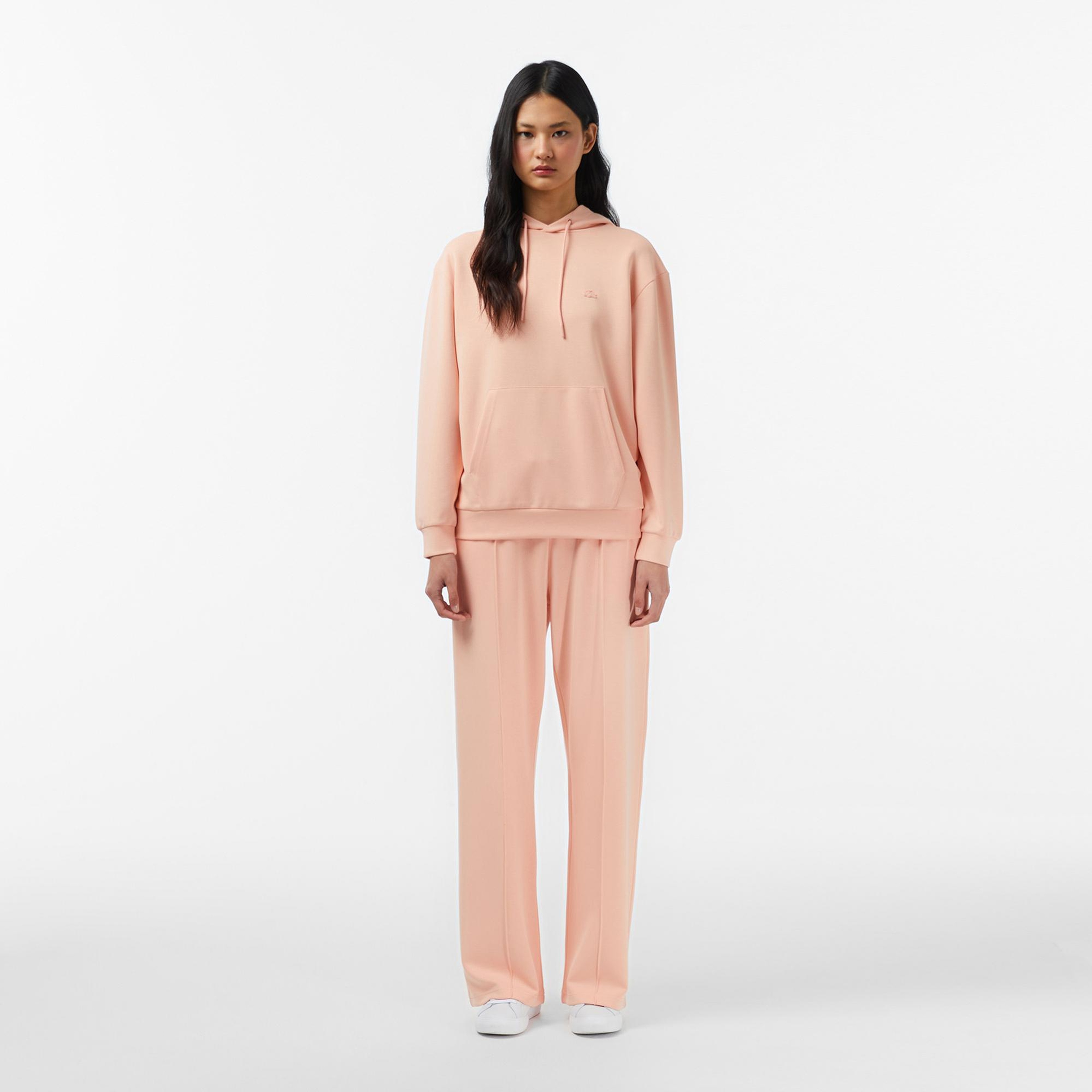 Lacoste Kadın Regular Fit Kapüşonlu Pembe Sweatshirt