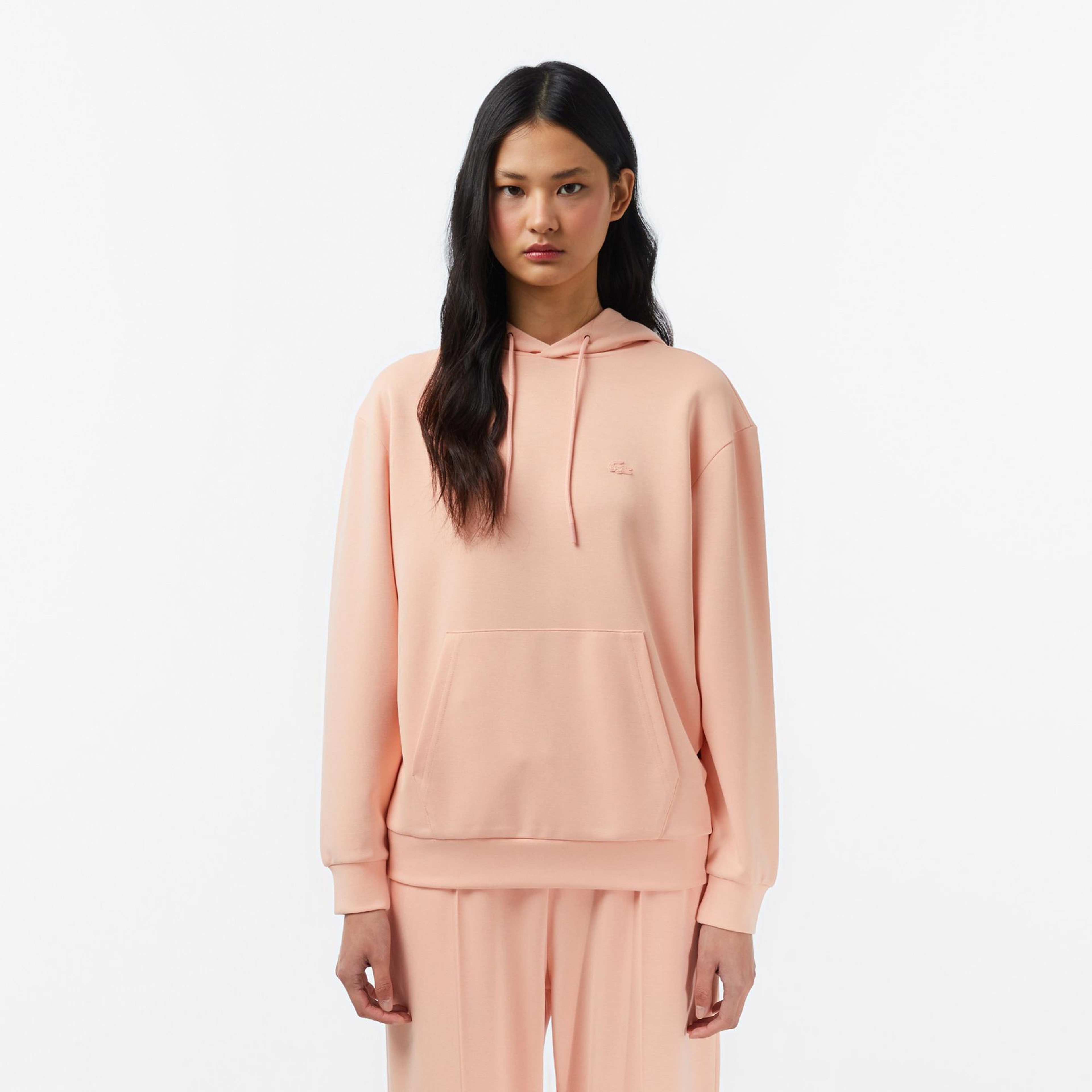 Lacoste Kadın Regular Fit Kapüşonlu Pembe Sweatshirt
