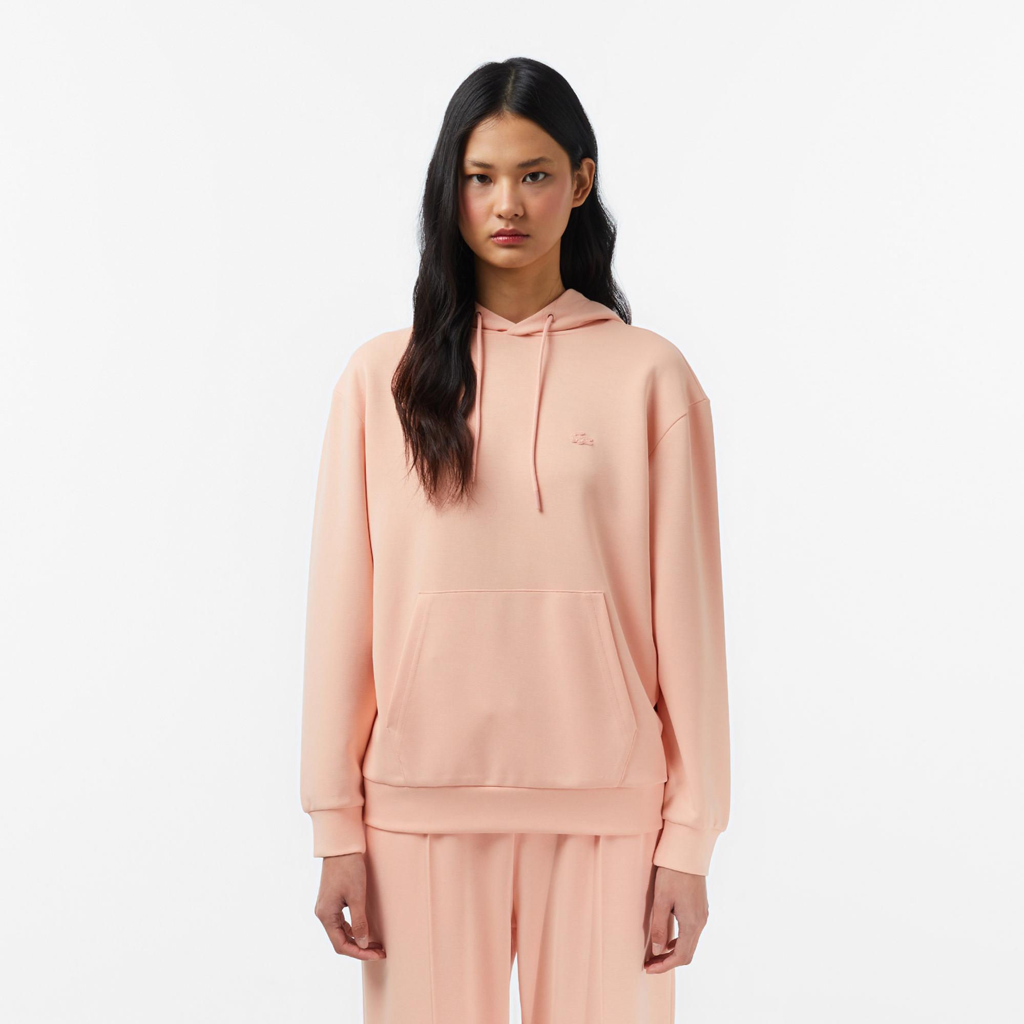 Lacoste Kadın Regular Fit Kapüşonlu Pembe Sweatshirt