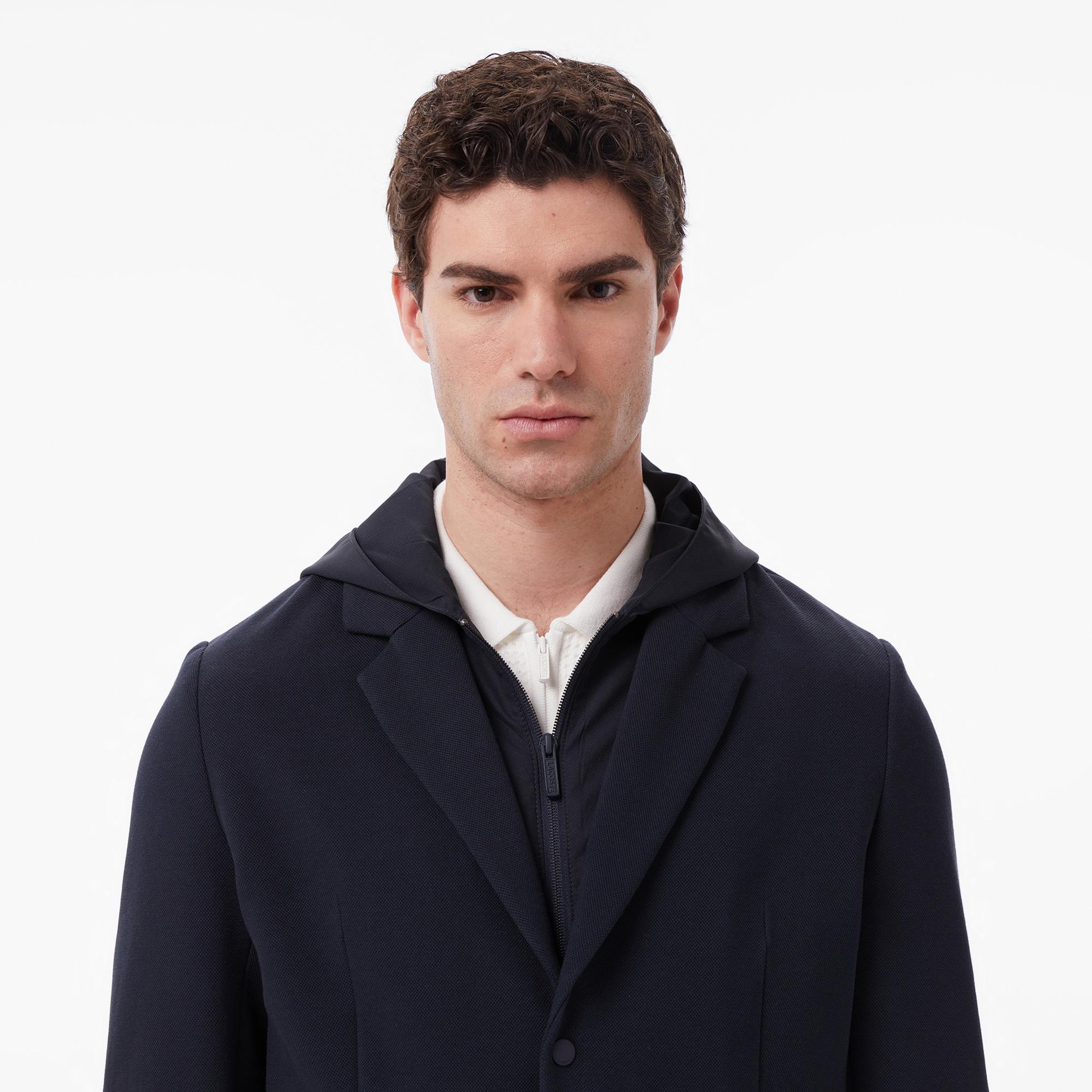 Lacoste Erkek Kapüşonlu Koyu Gri Blazer