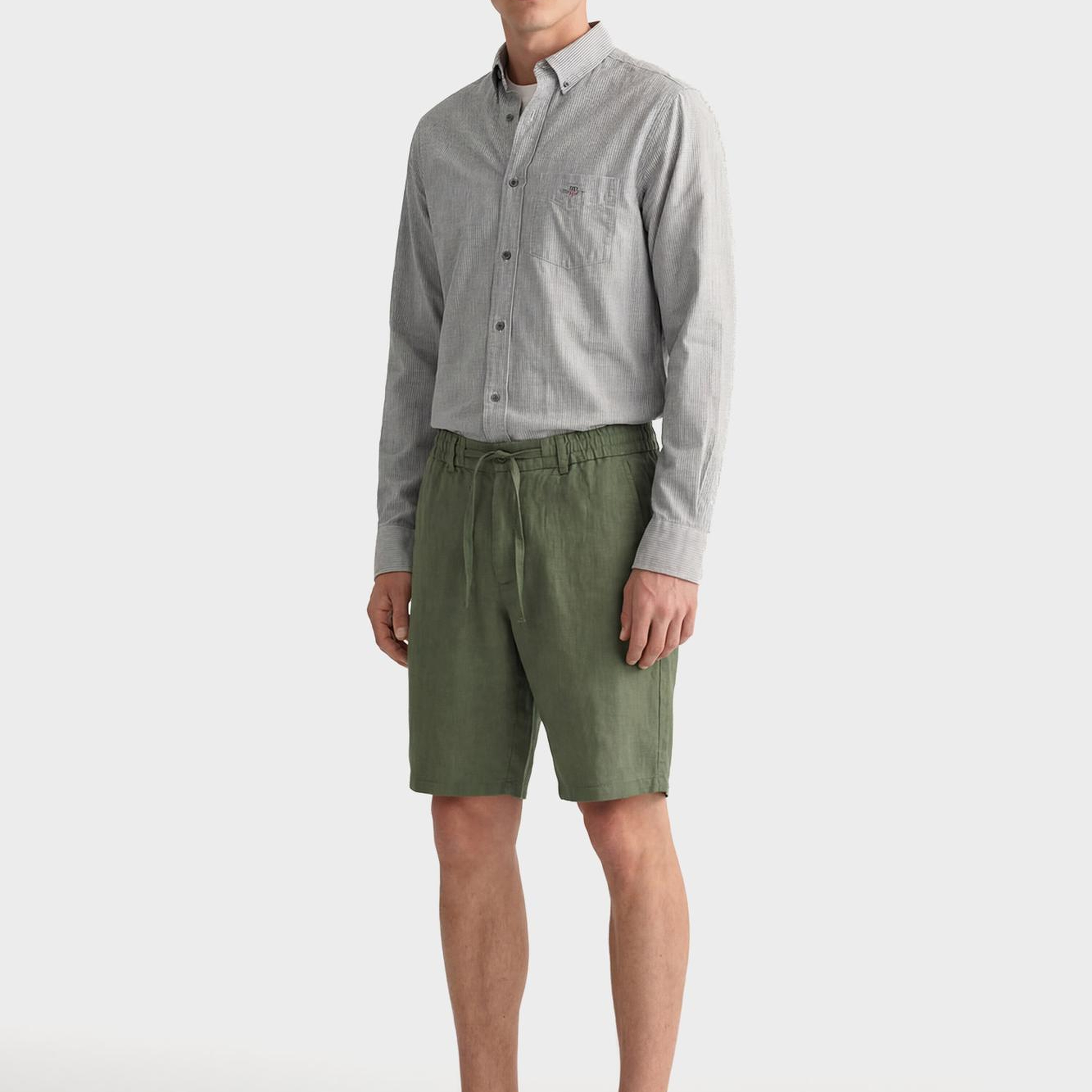 GANT Erkek Yeşil Düz Şort