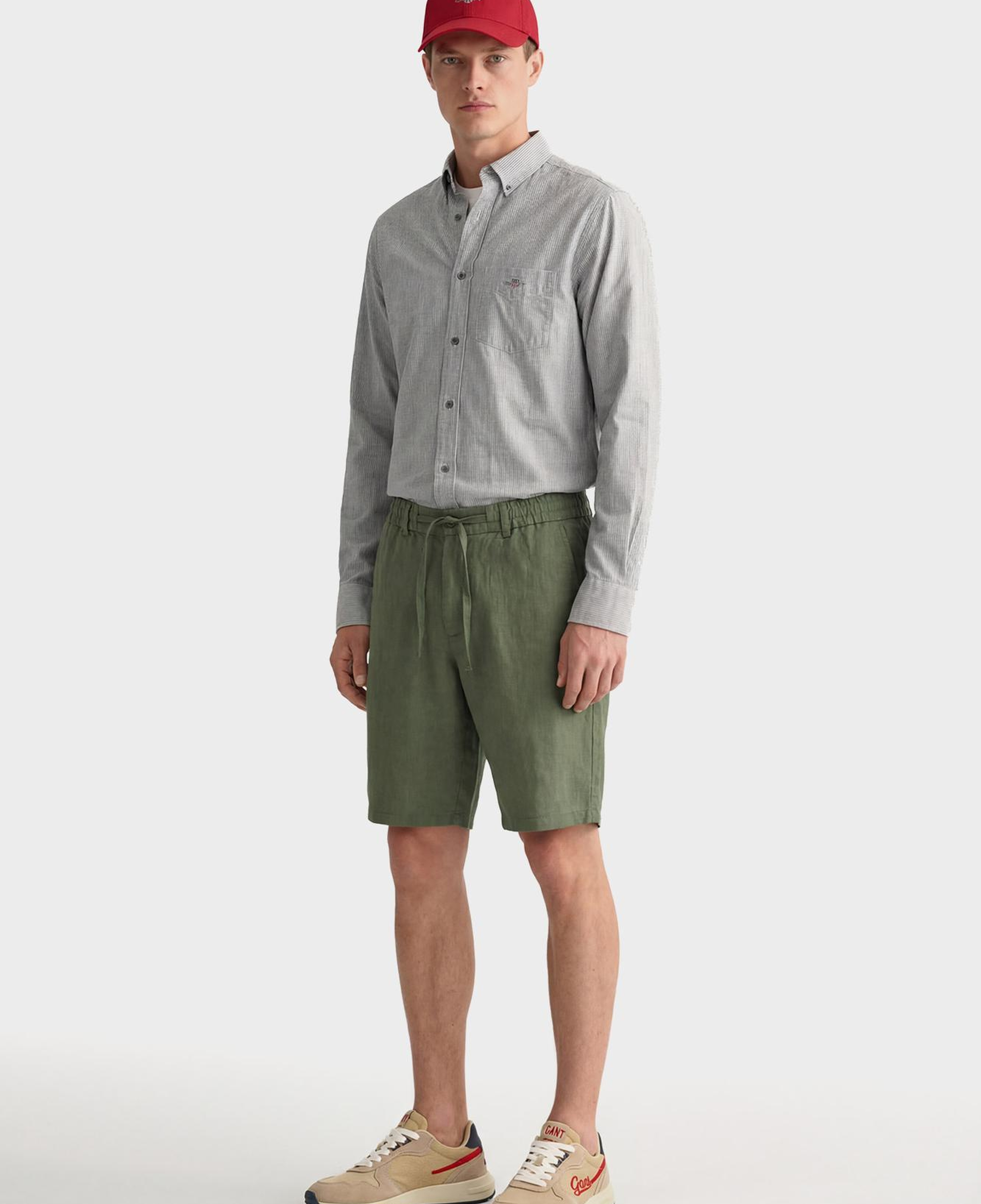 GANT Erkek Yeşil Düz Şort