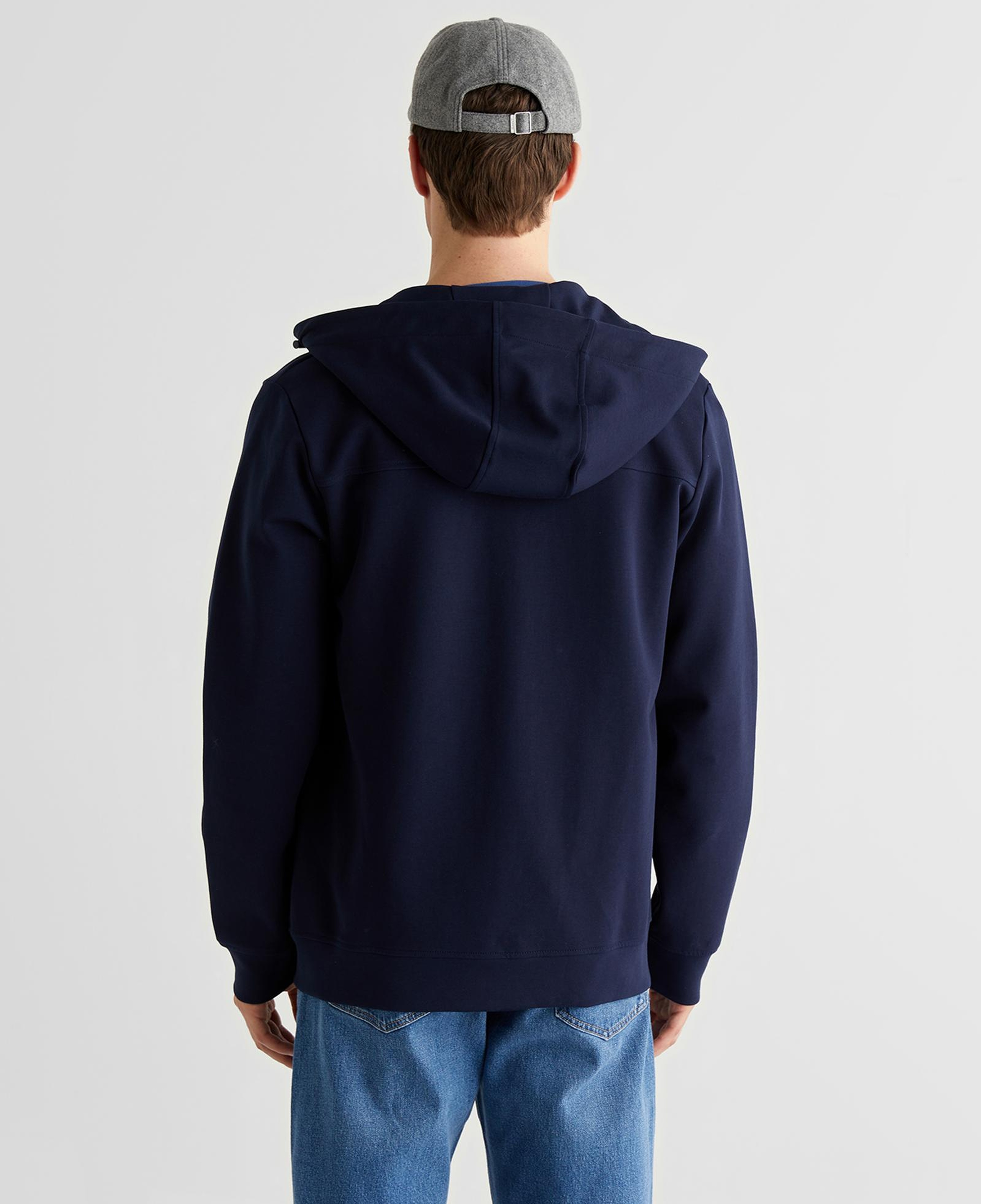 GANT Erkek Lacivert Fermuarlı Hırka