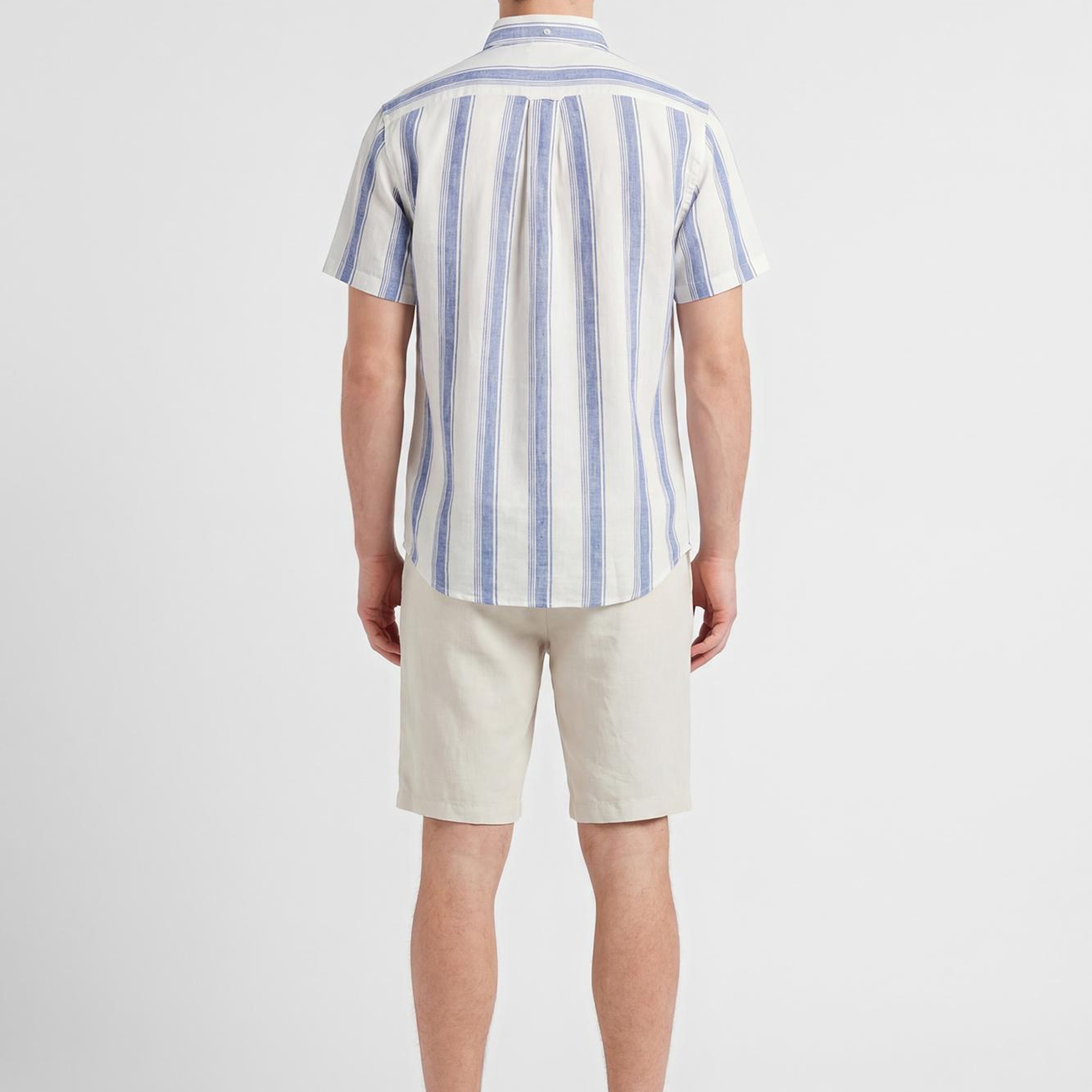 GANT Erkek Mavi Regular Fit Çizgili Logolu Gömlek