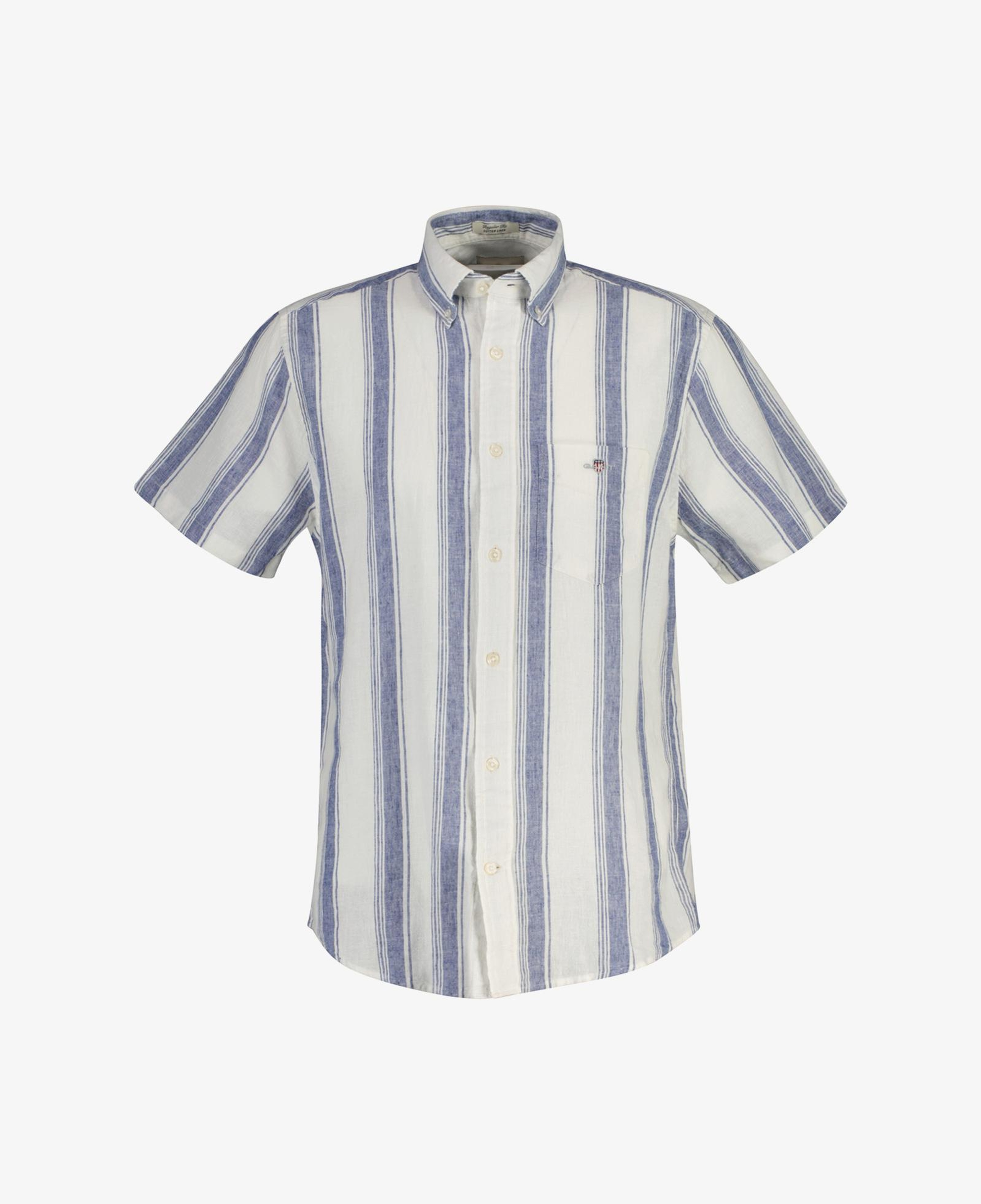 GANT Erkek Mavi Regular Fit Çizgili Logolu Gömlek