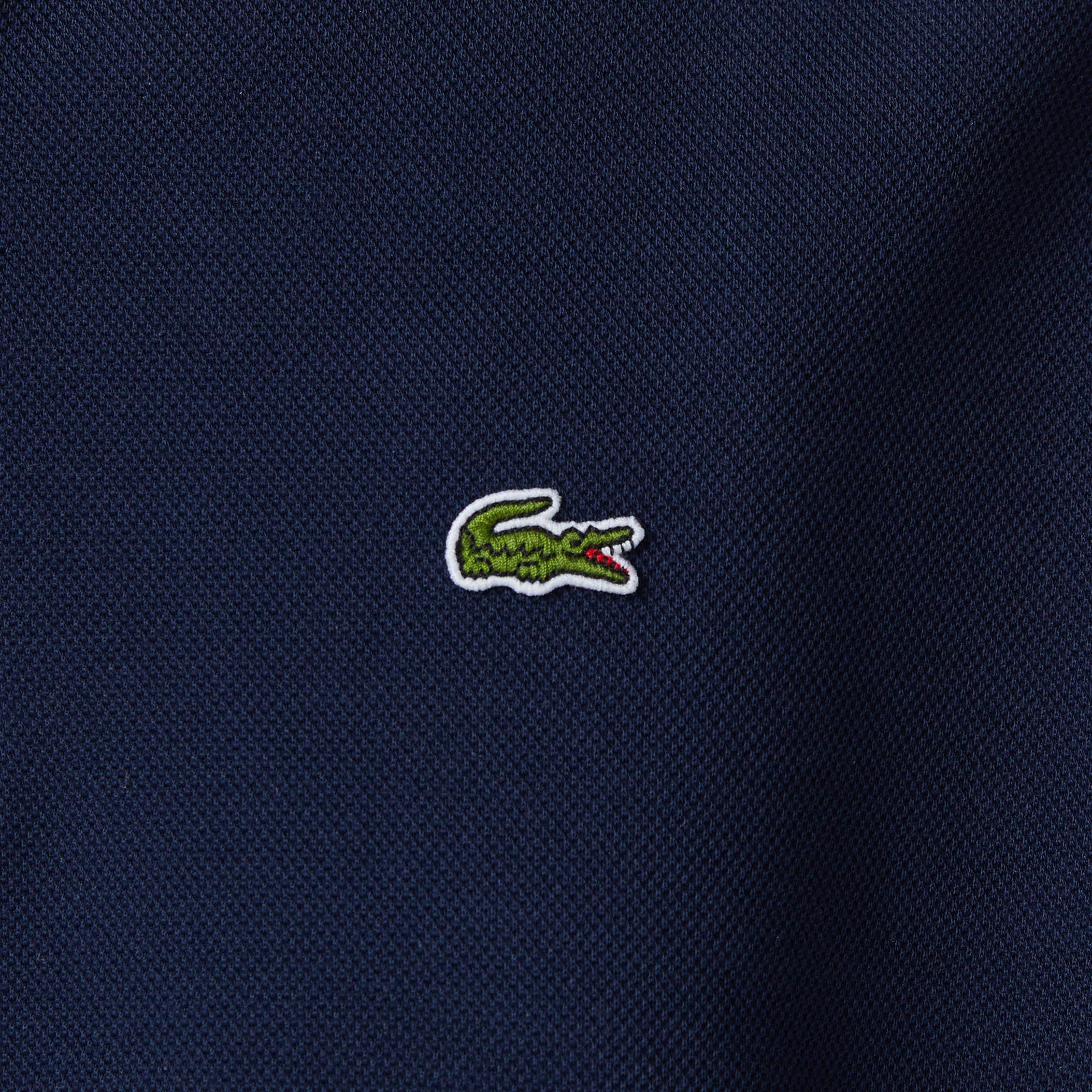 Lacoste Kadın Loose Fit Polo Yaka Lacivert Sweatshirt