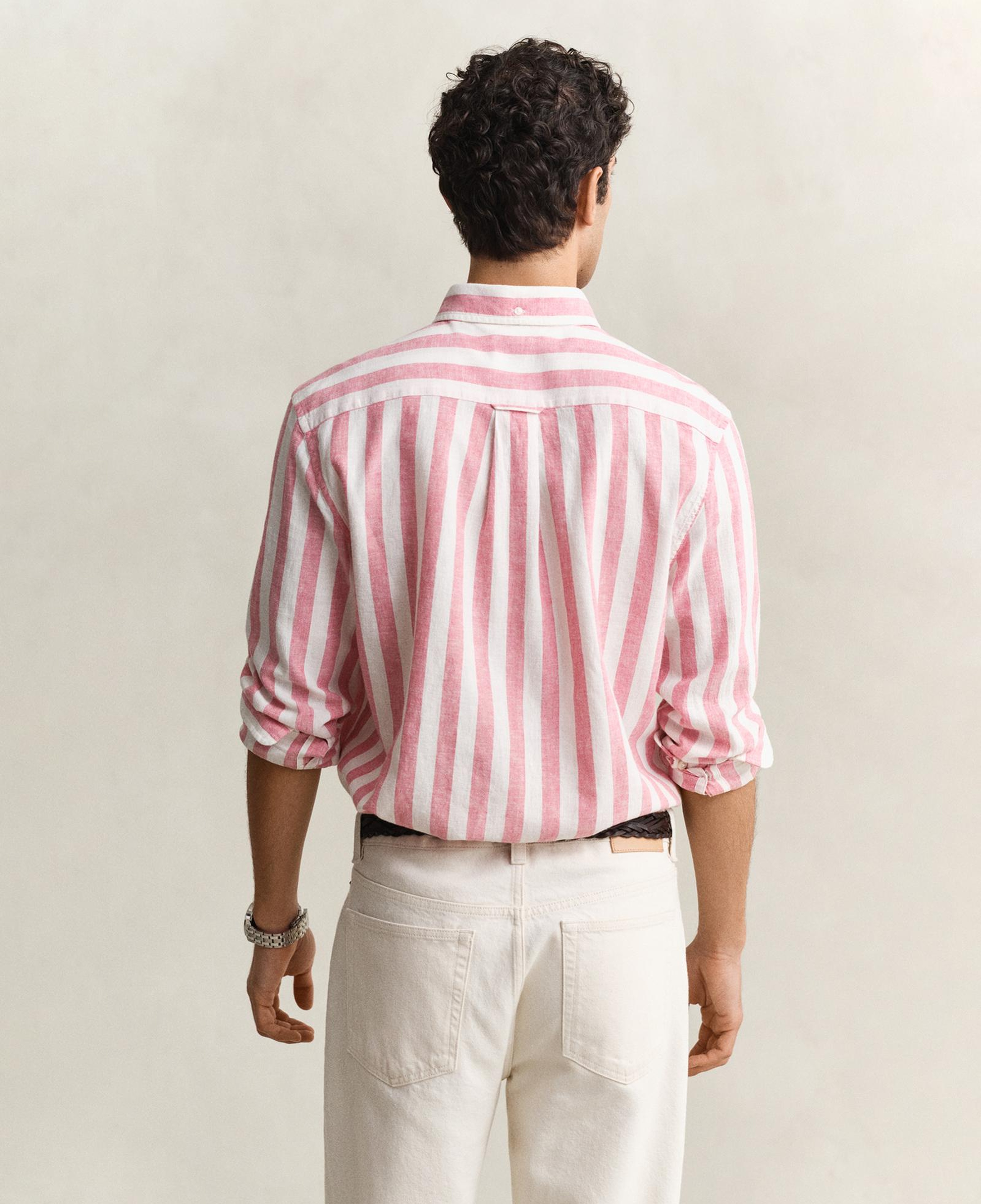 GANT Erkek Pembe Regular Fit Çizgili Logolu Gömlek