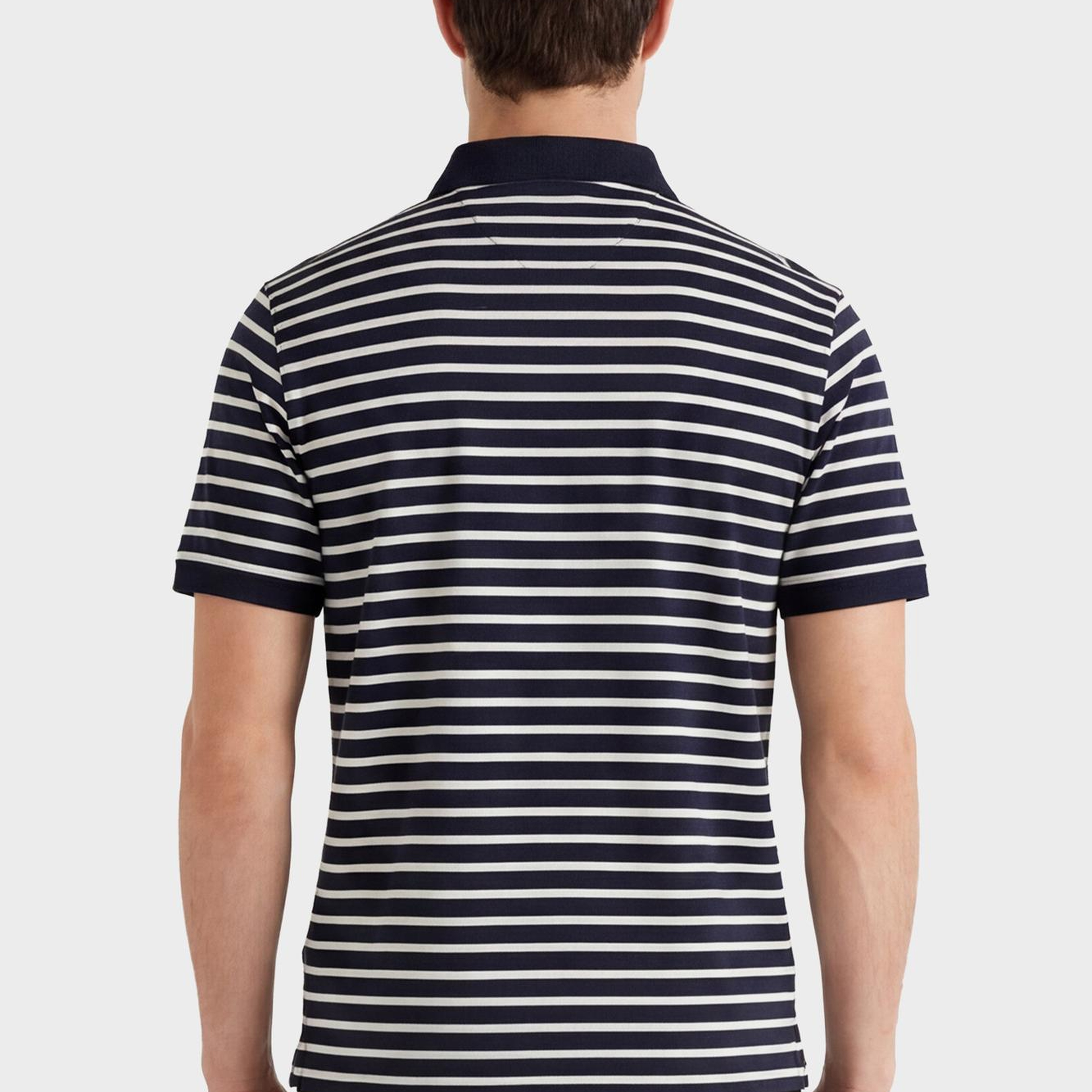 GANT Erkek Lacivert Regular Fit Yaka Çizgili Polo Yaka T-Shirt