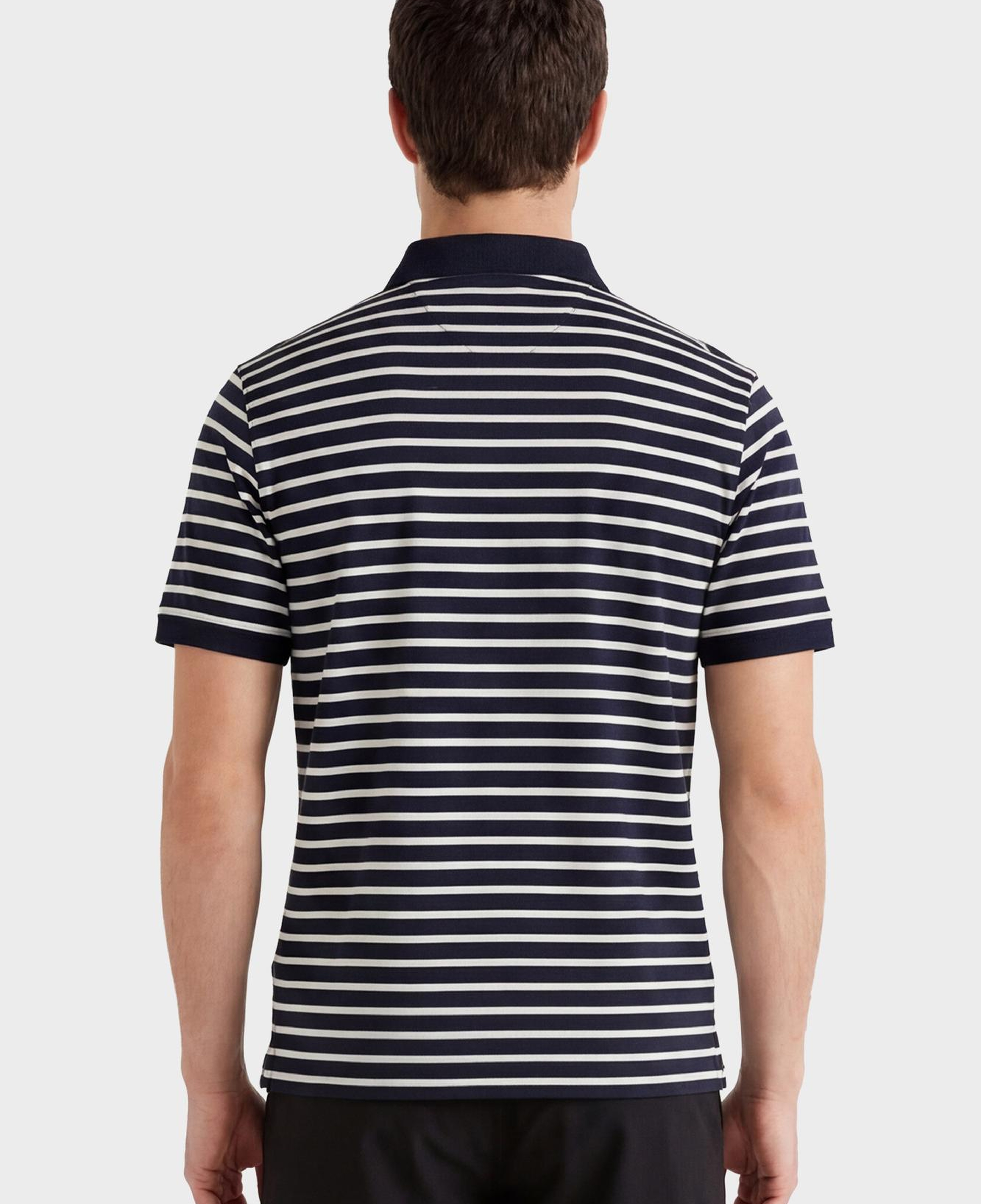 GANT Erkek Lacivert Regular Fit Yaka Çizgili Polo Yaka T-Shirt