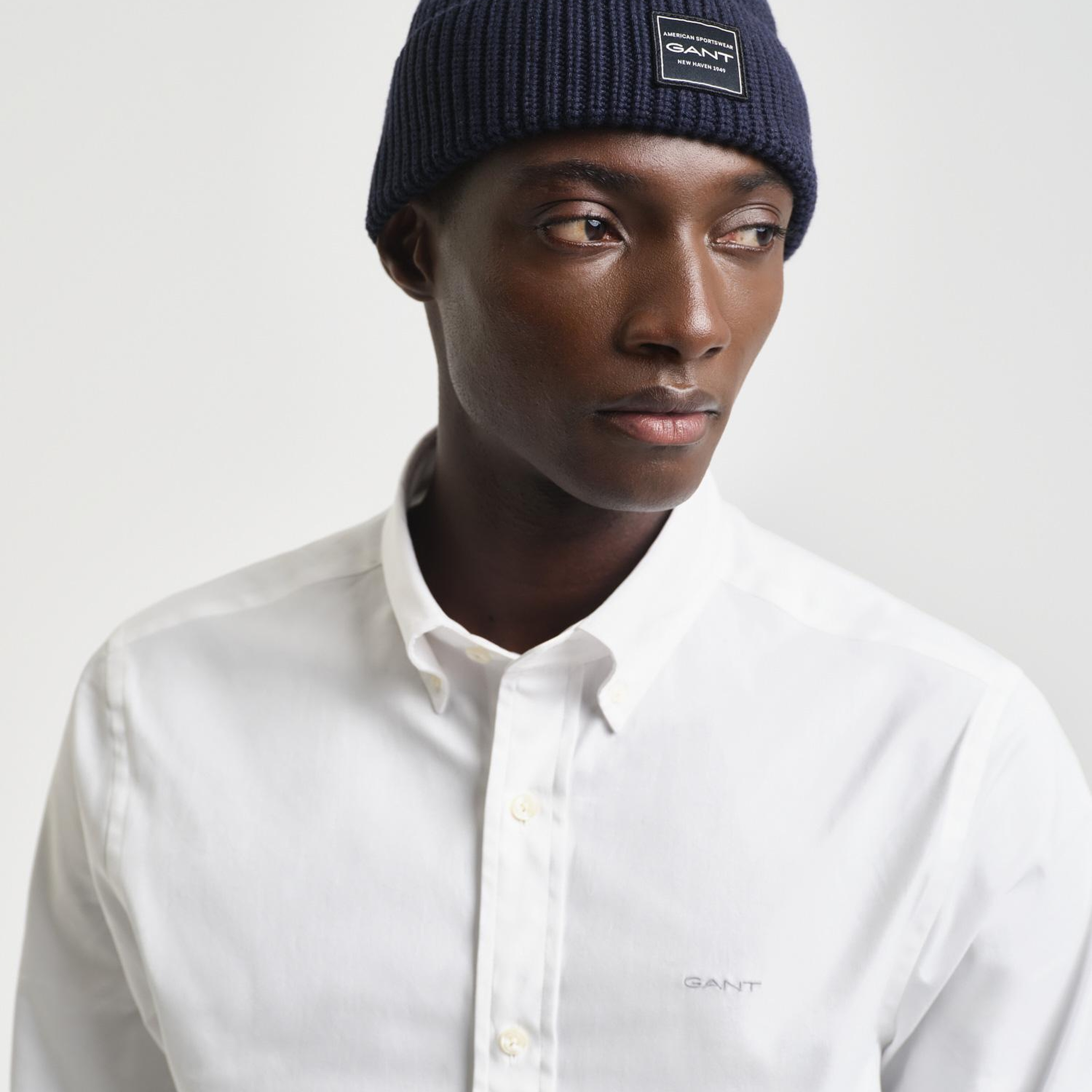 GANT Erkek Beyaz Slim Fit Düğmeli Yaka Oxford Gömlek