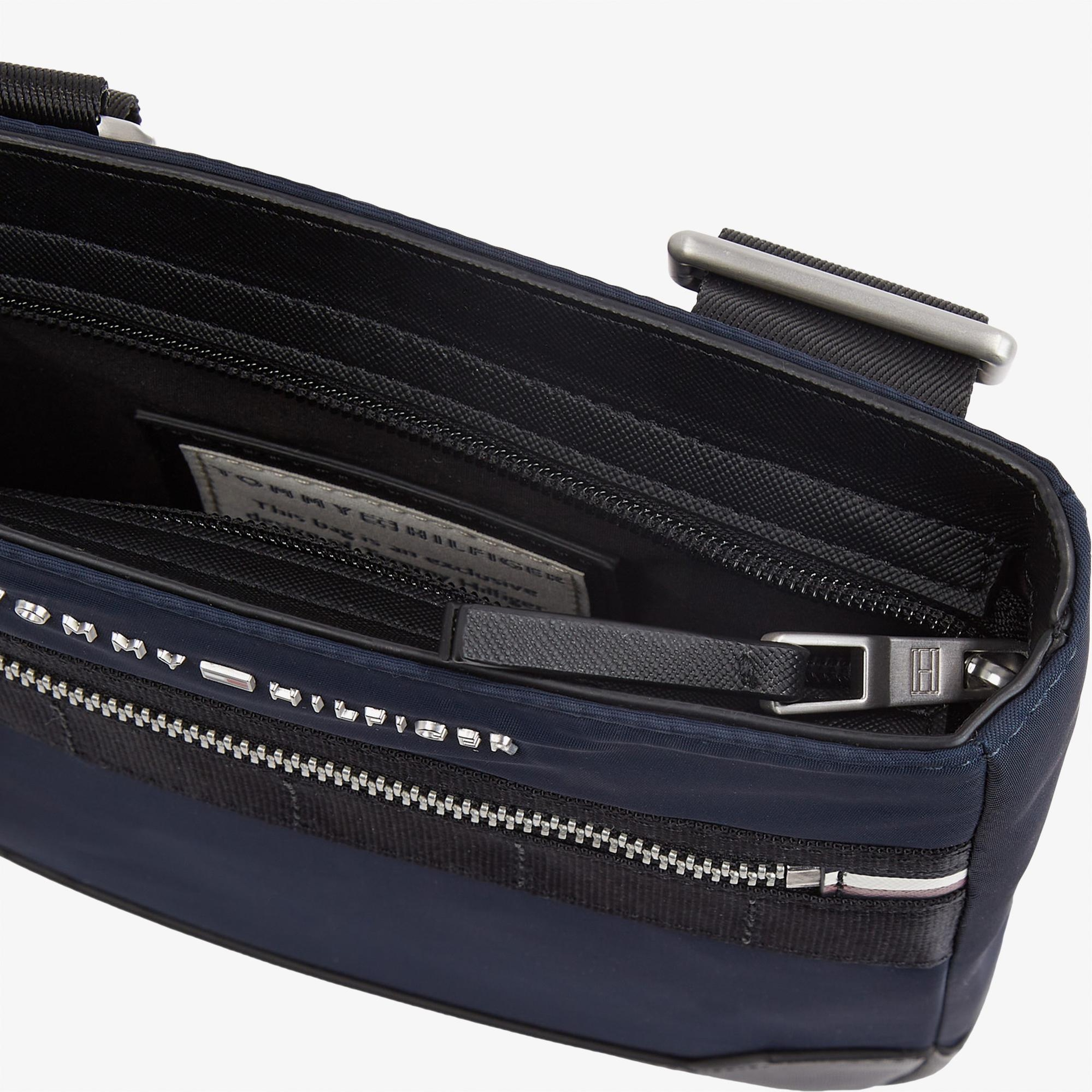 Tommy Hilfiger Elevated Nylon Mini Crossover Erkek Mavi Omuz Çantası