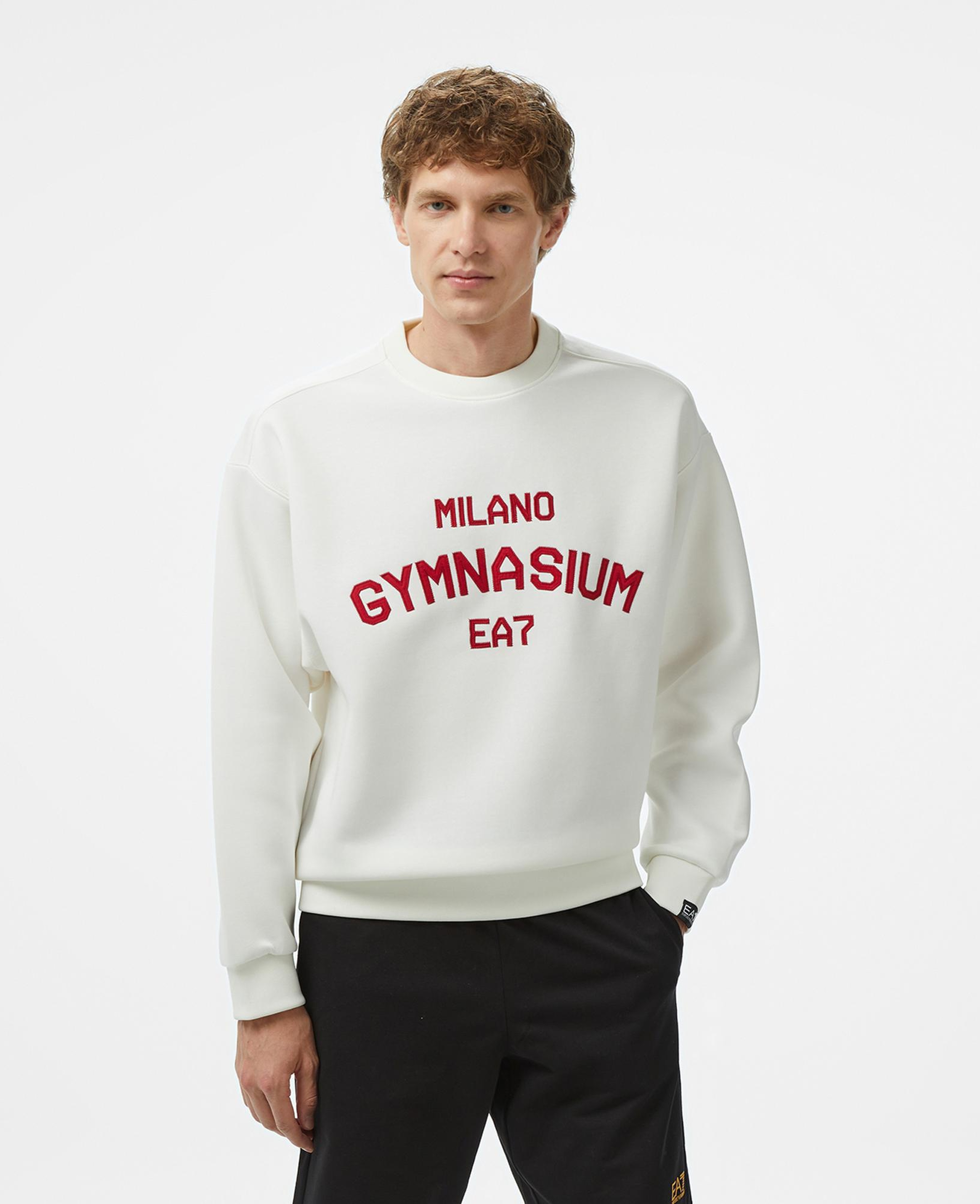 Ea7 Erkek Beyaz Sweatshirt