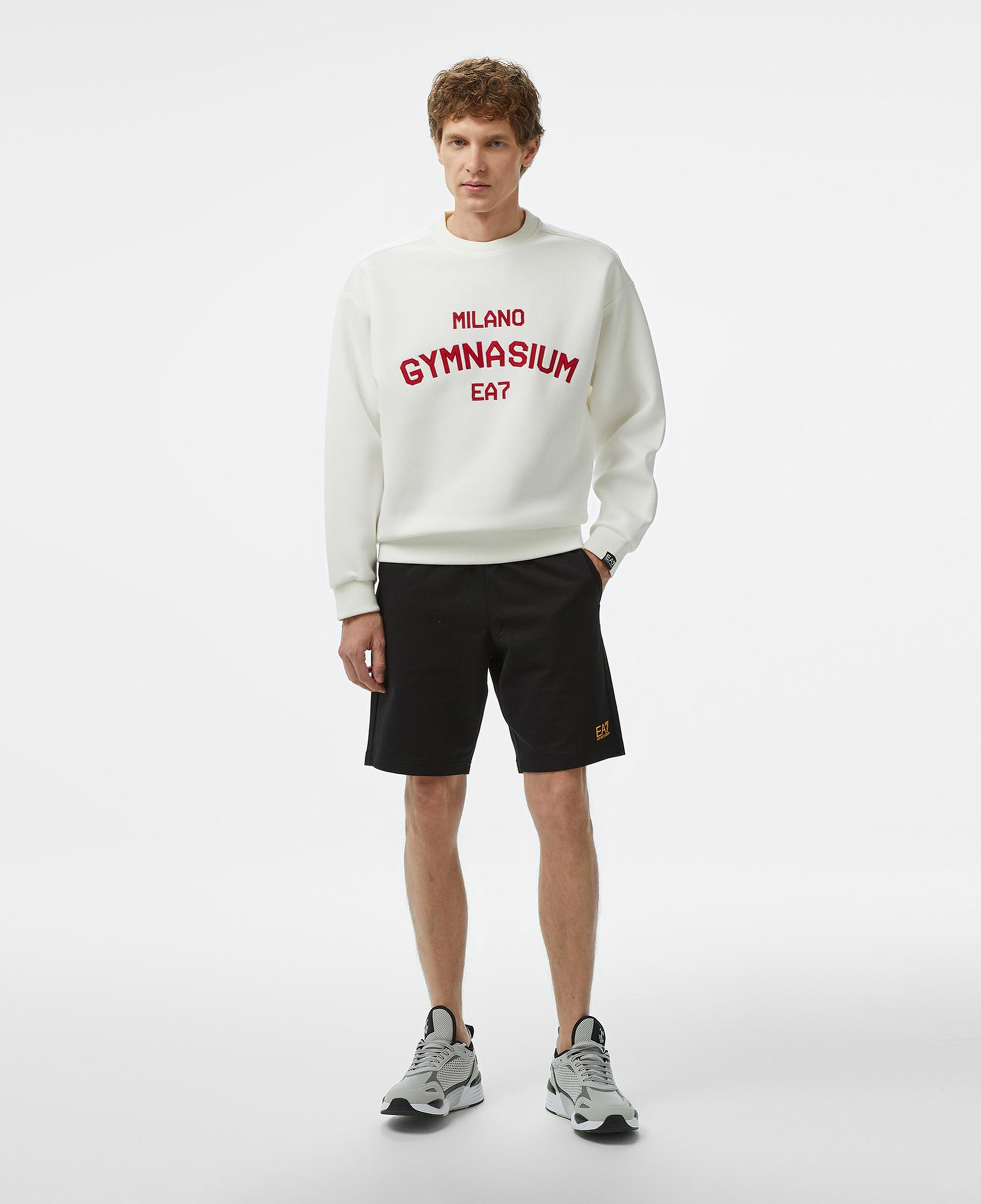 Ea7 Erkek Beyaz Sweatshirt