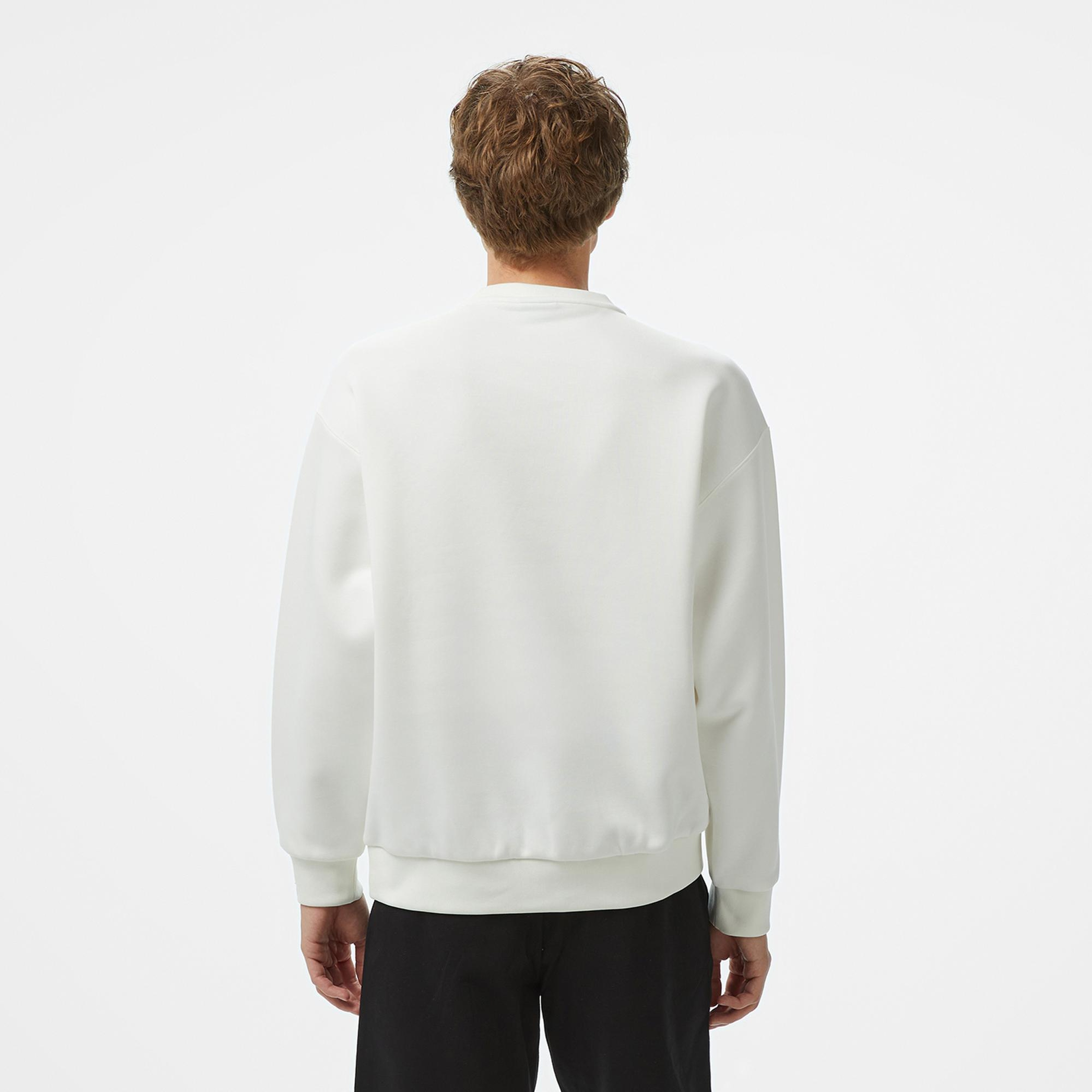 Ea7 Erkek Beyaz Sweatshirt