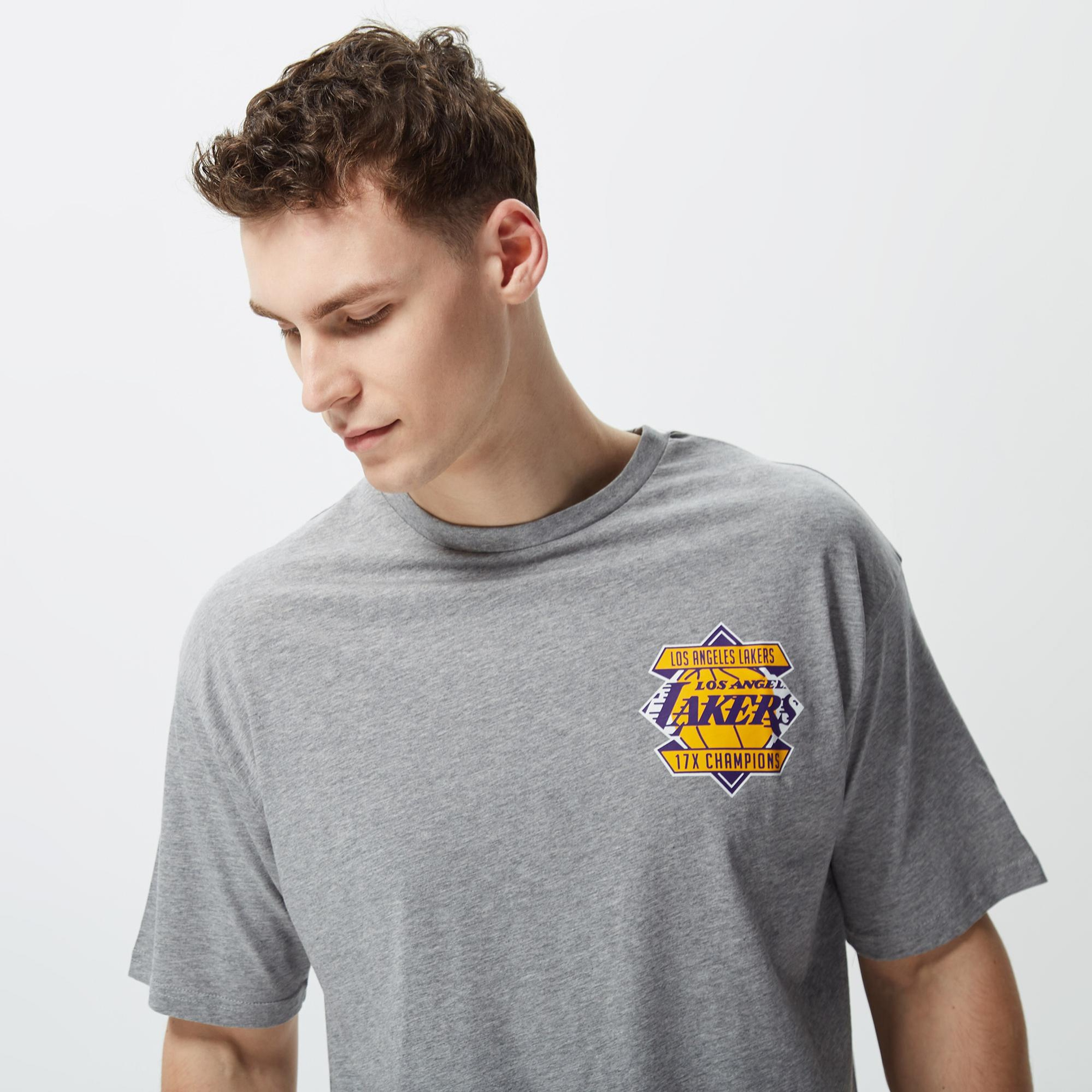 New Era Erkek Gri T-Shirt