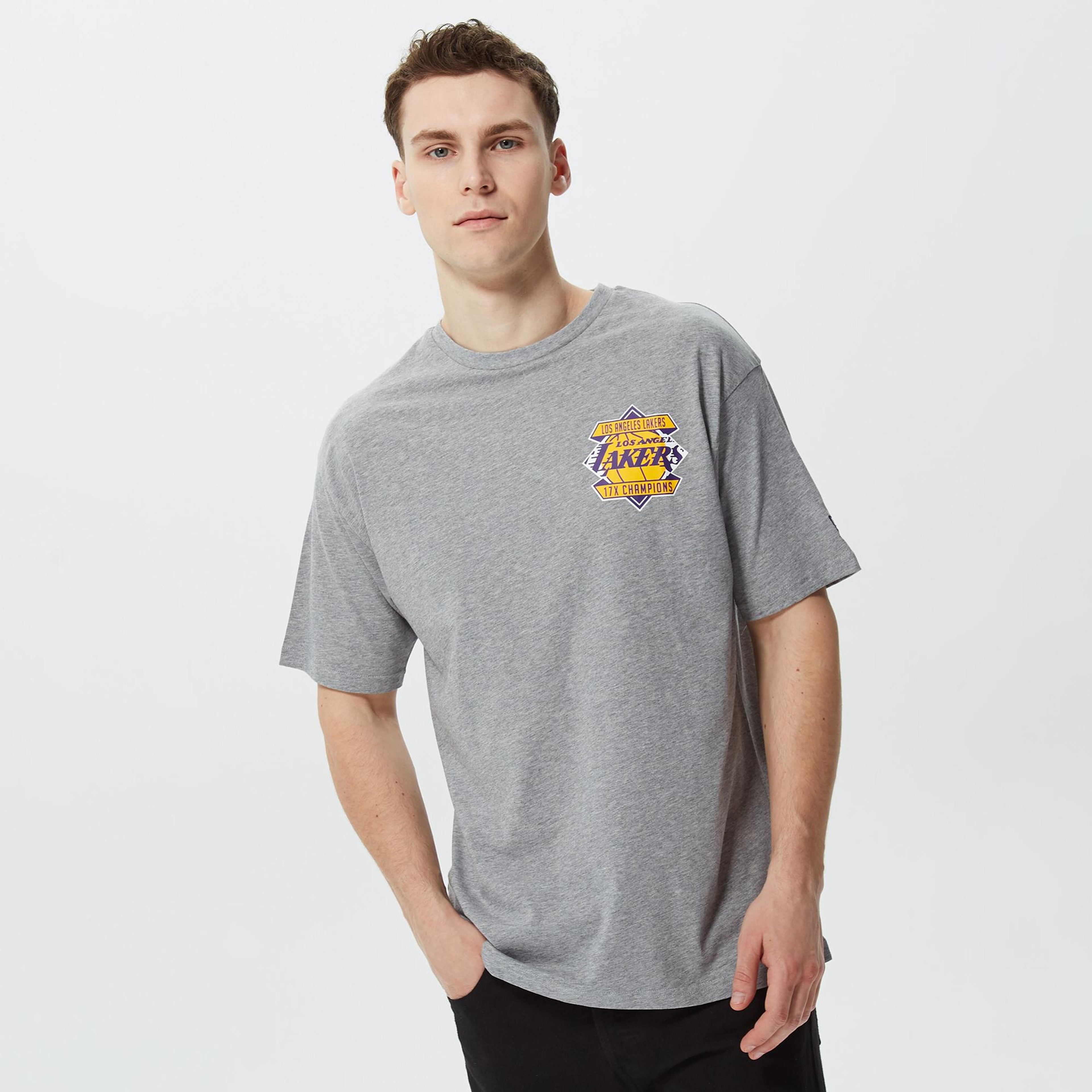 New Era Erkek Gri T-Shirt