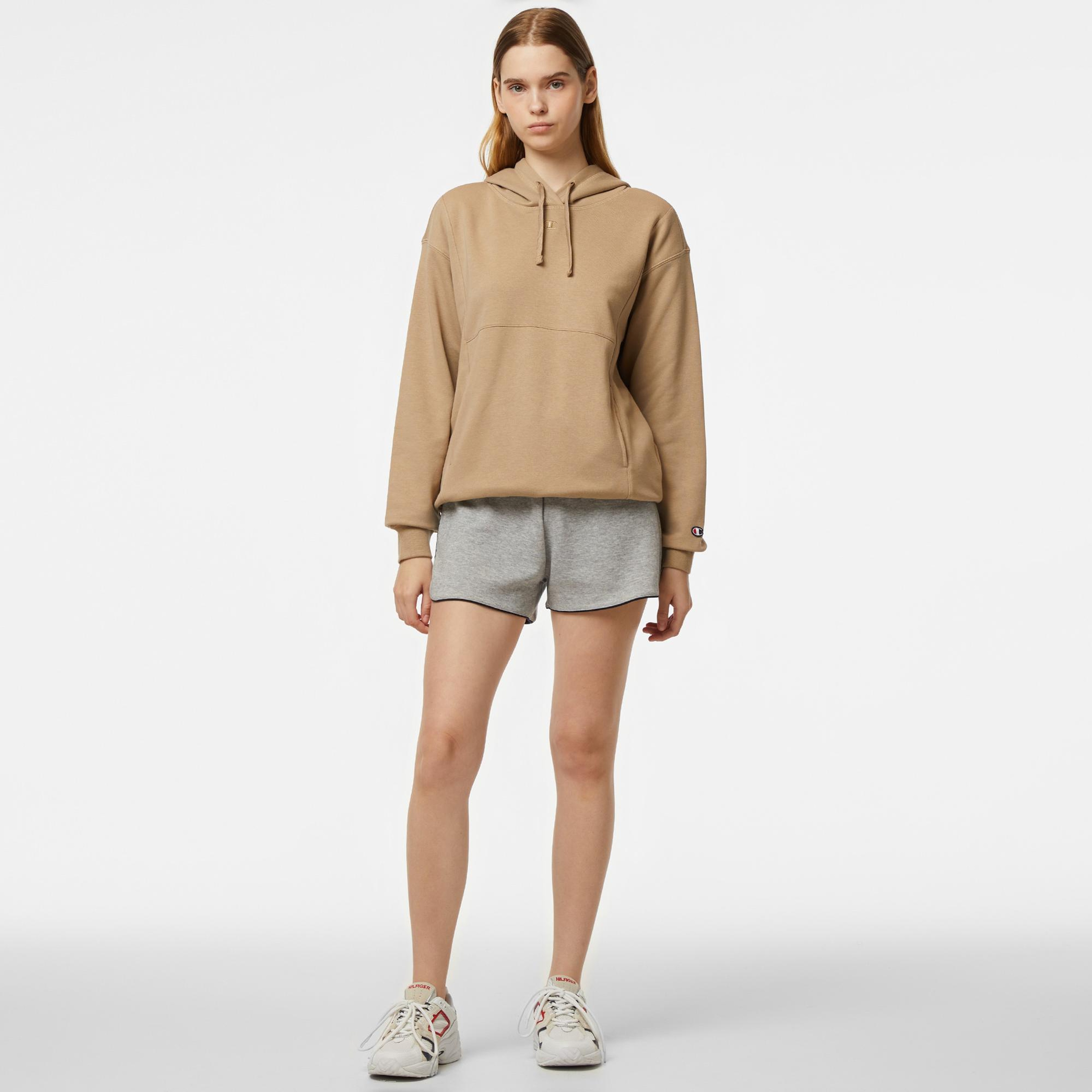 Champion Hooded Kadın Bej Sweatshirt