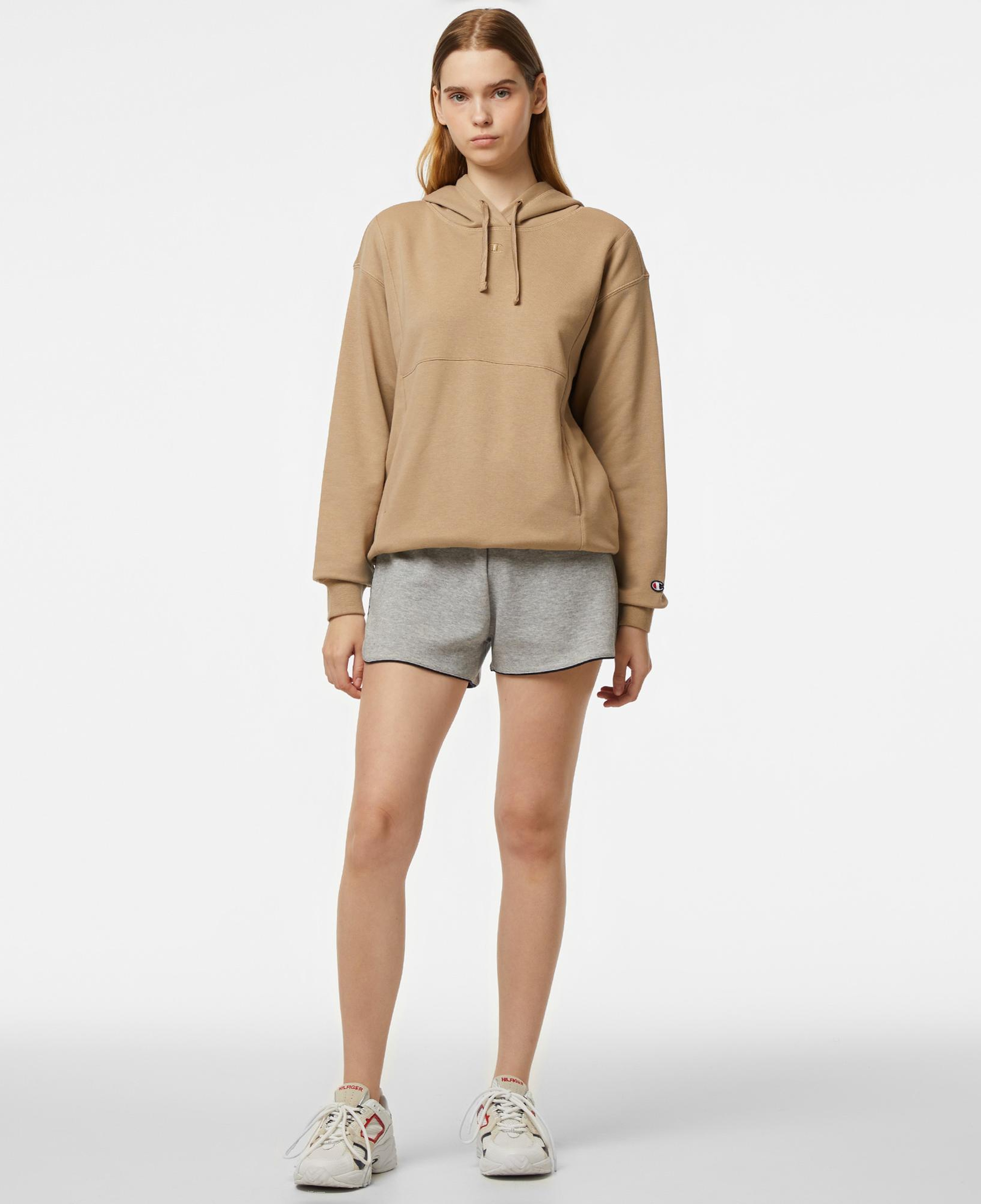 Champion Hooded Kadın Bej Sweatshirt