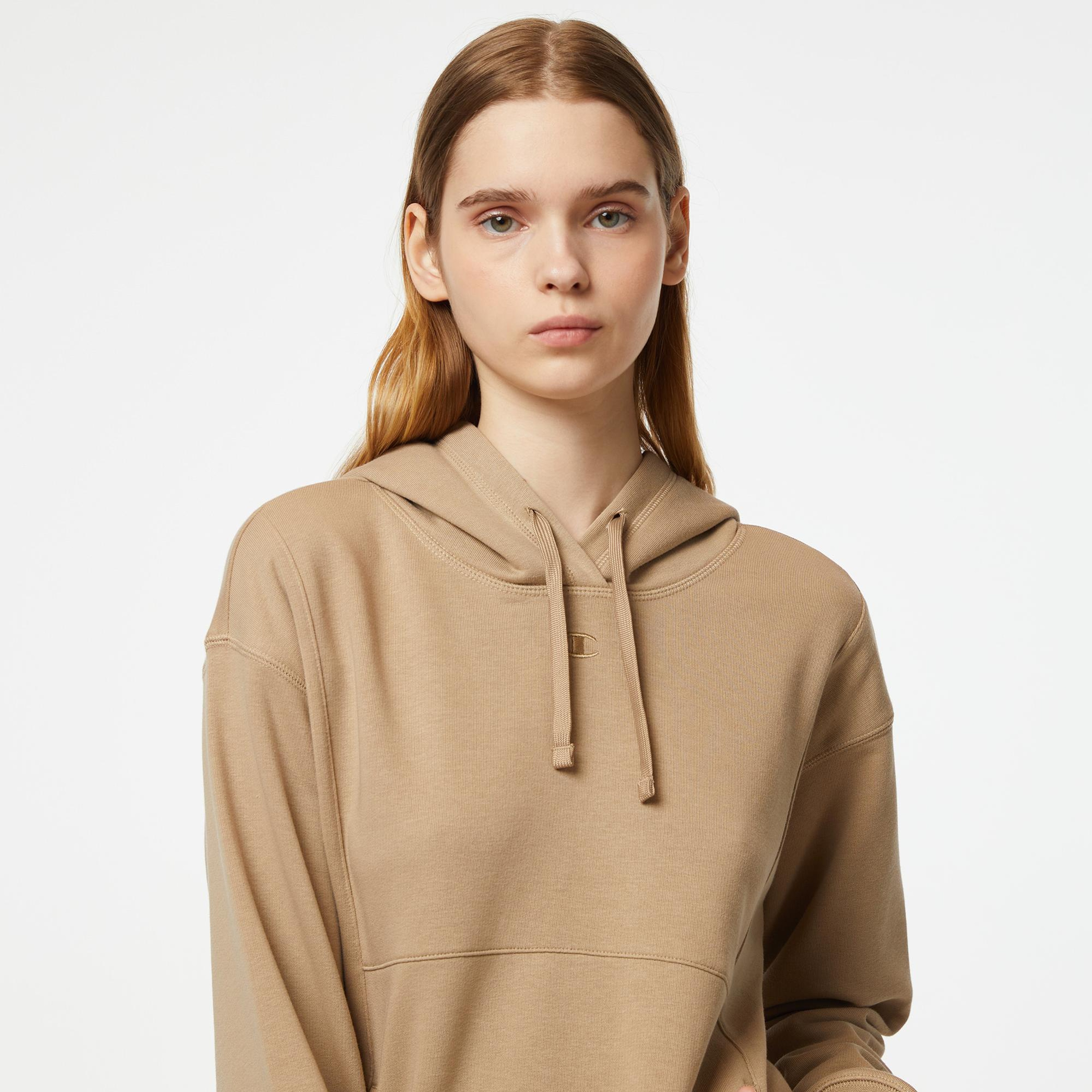 Champion Hooded Kadın Bej Sweatshirt