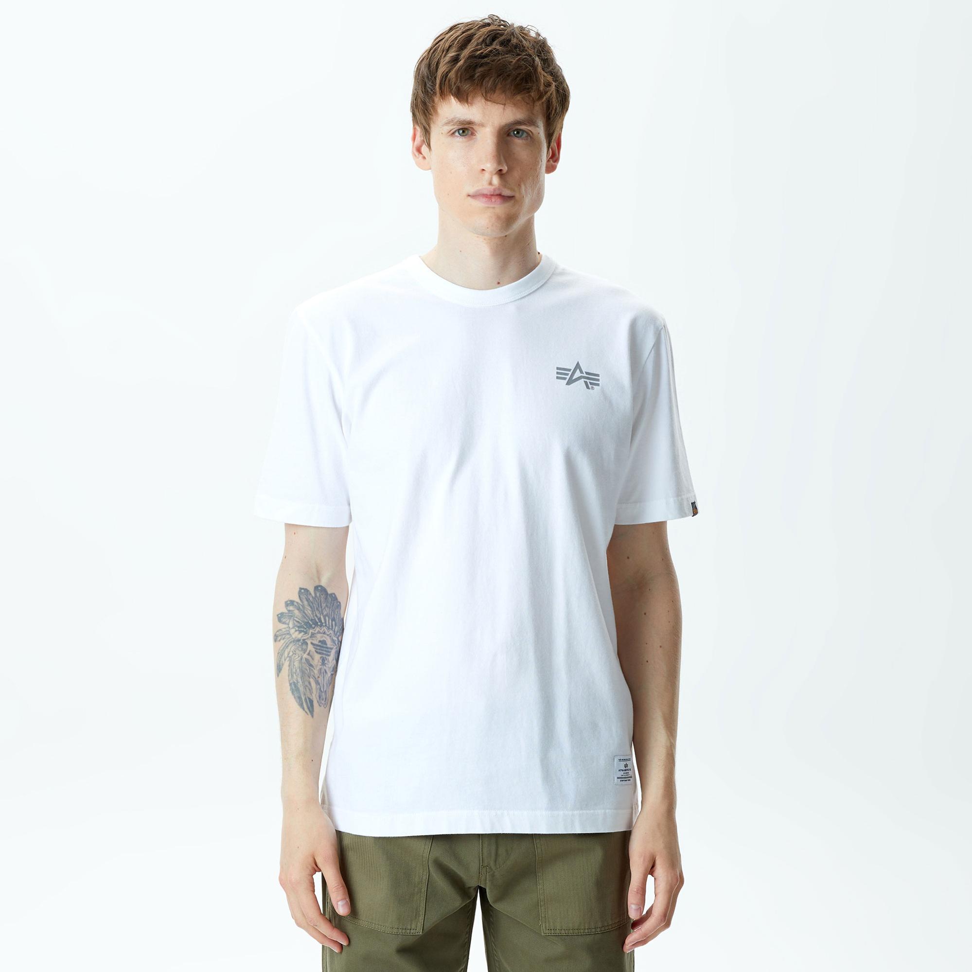 Alpha Industries Stencil Unisex Beyaz T-Shirt
