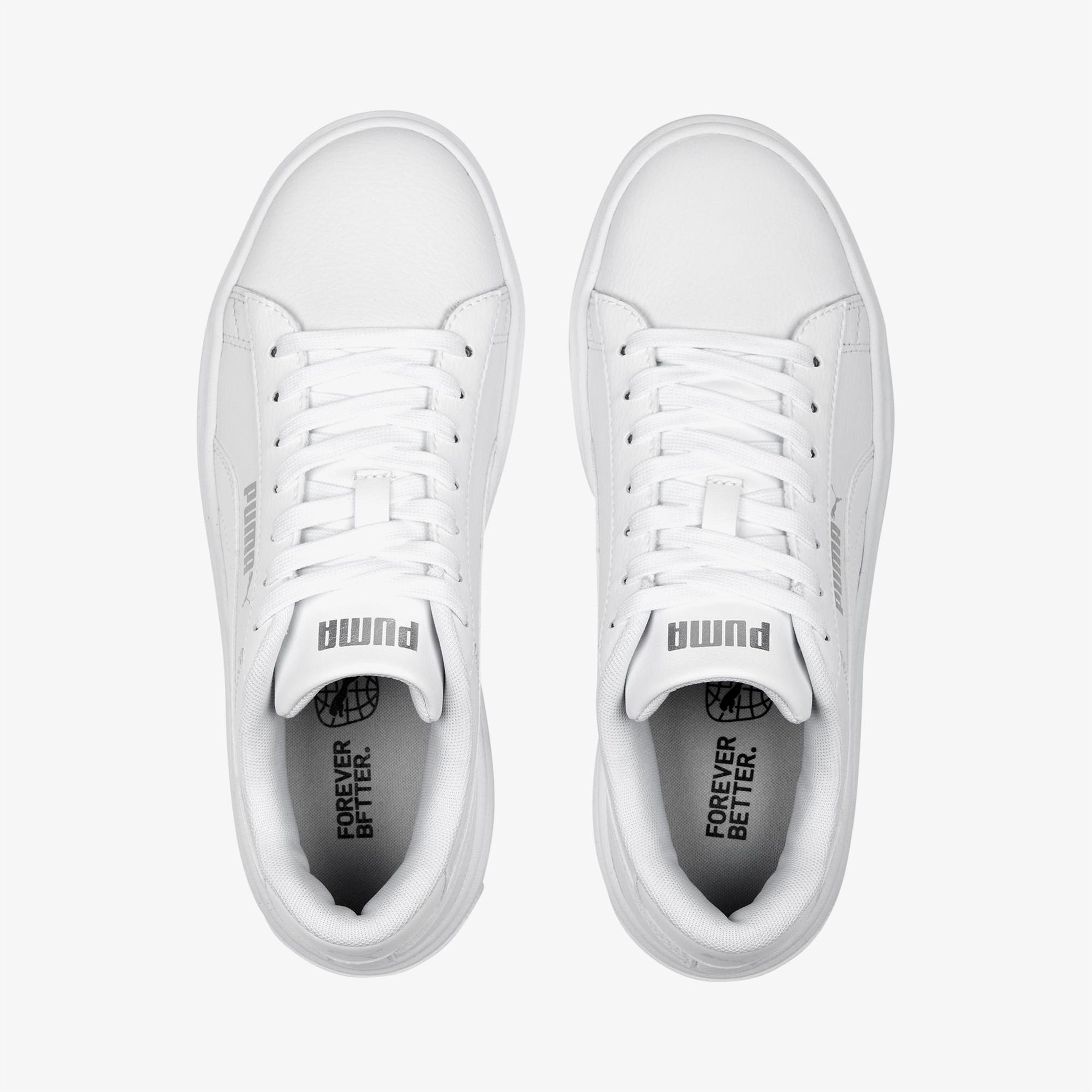 Puma Smash Platform V3 Kadın Beyaz Spor Ayakkabı