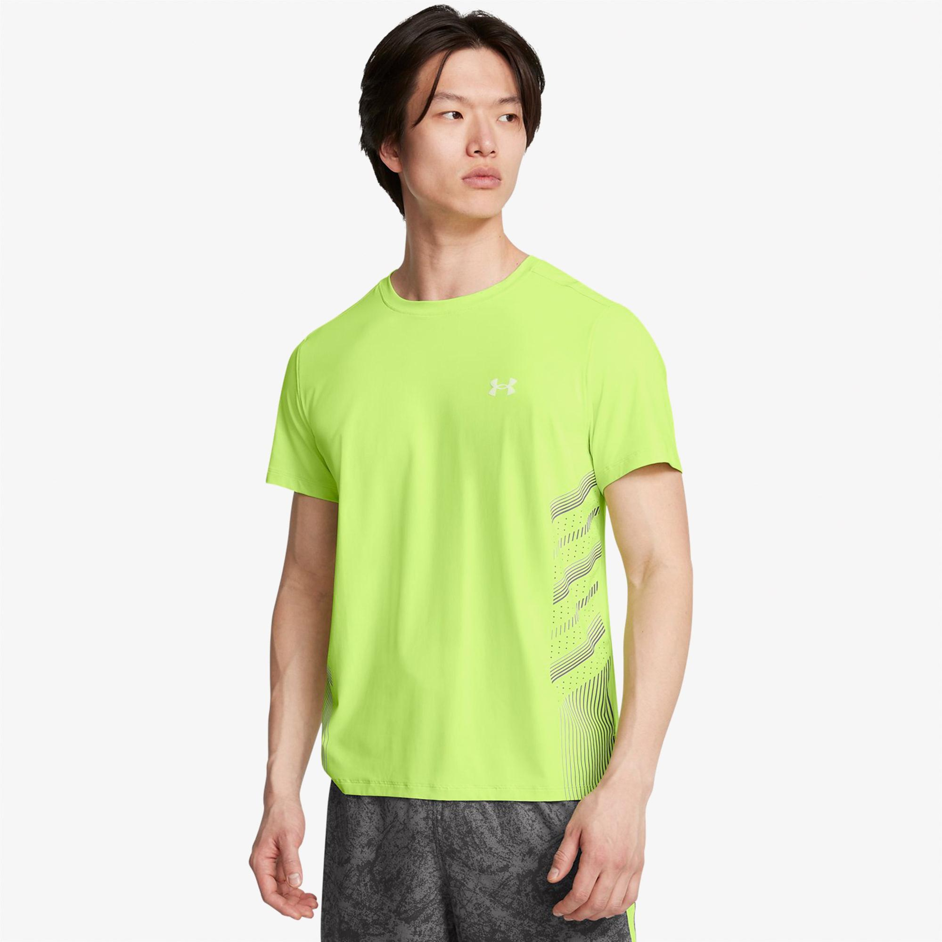 Under Armour Launch Elite Erkek Yeşil Koşu T-Shirt