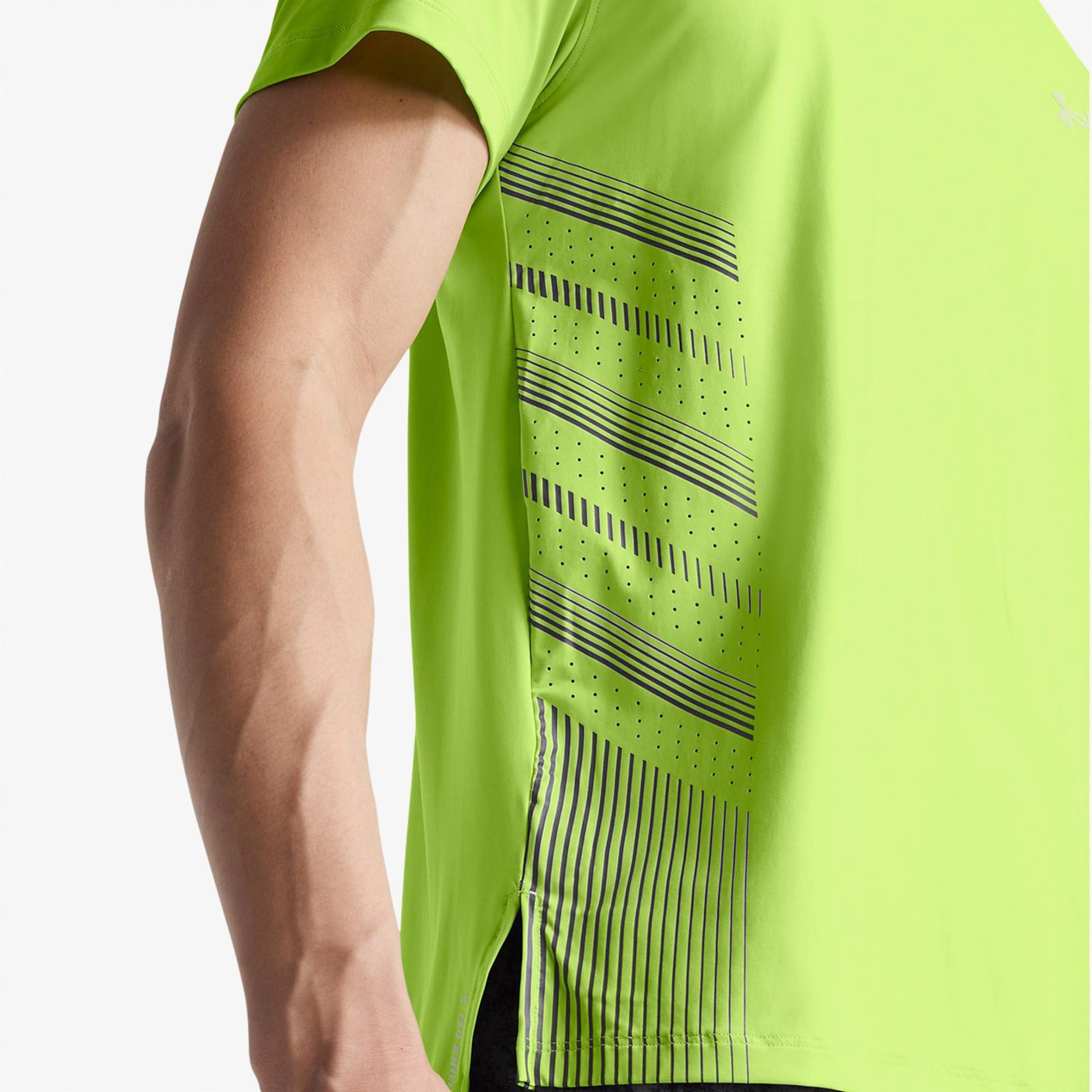 Under Armour Launch Elite Erkek Yeşil Koşu T-Shirt