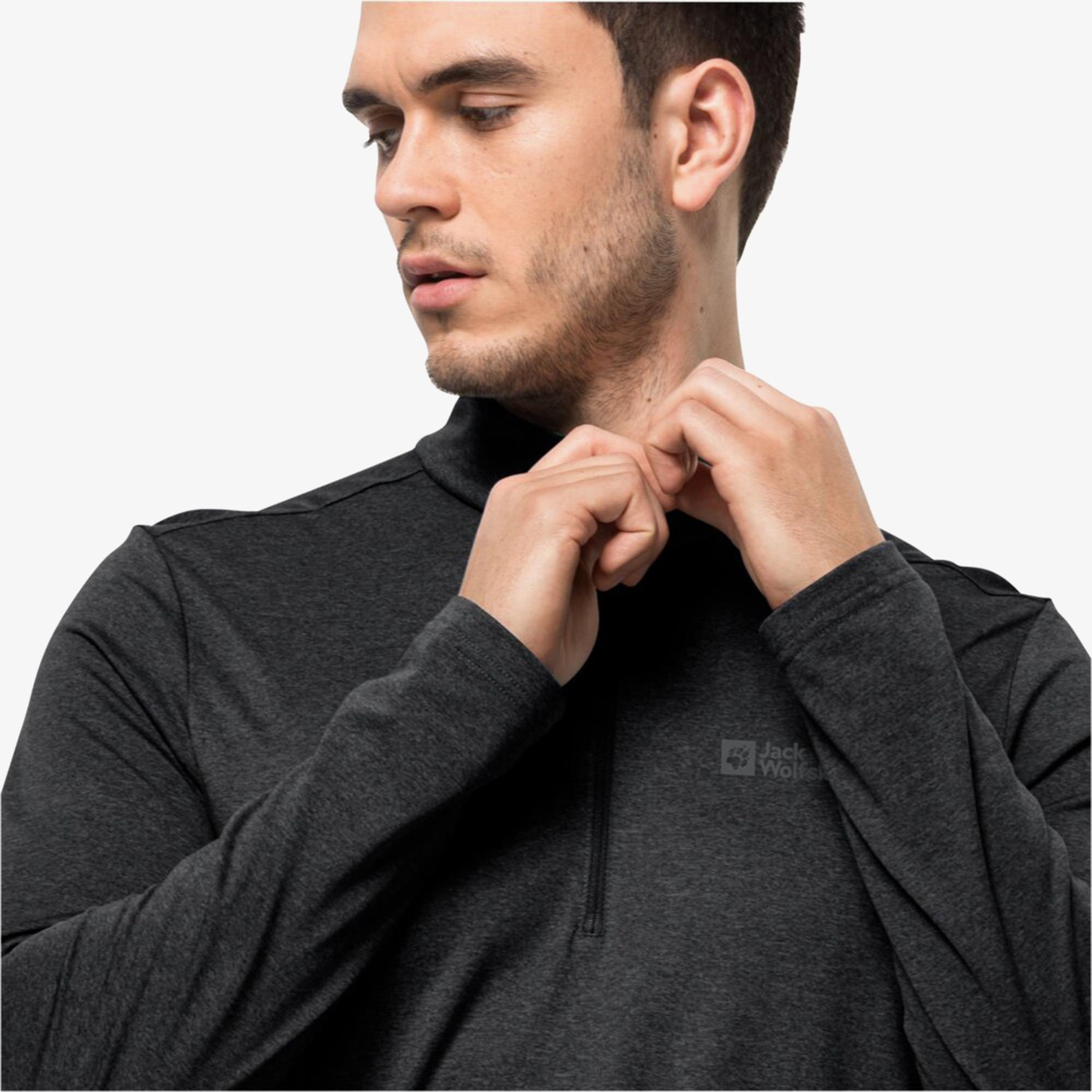 Jack Wolfskin Sky Thermal Erkek Gri Outdoor Polar