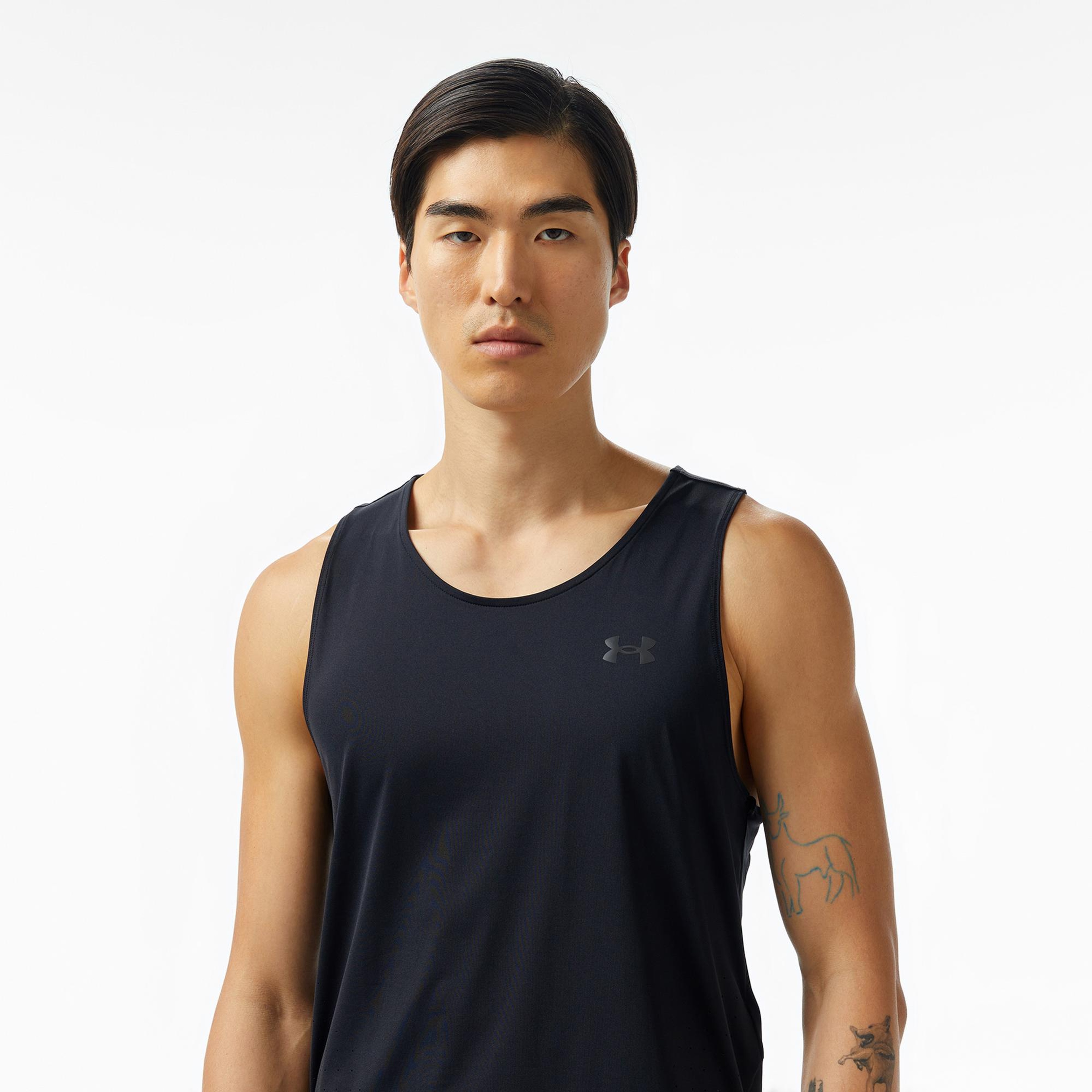Under Armour Launch Elite Singlet Erkek Siyah Atlet