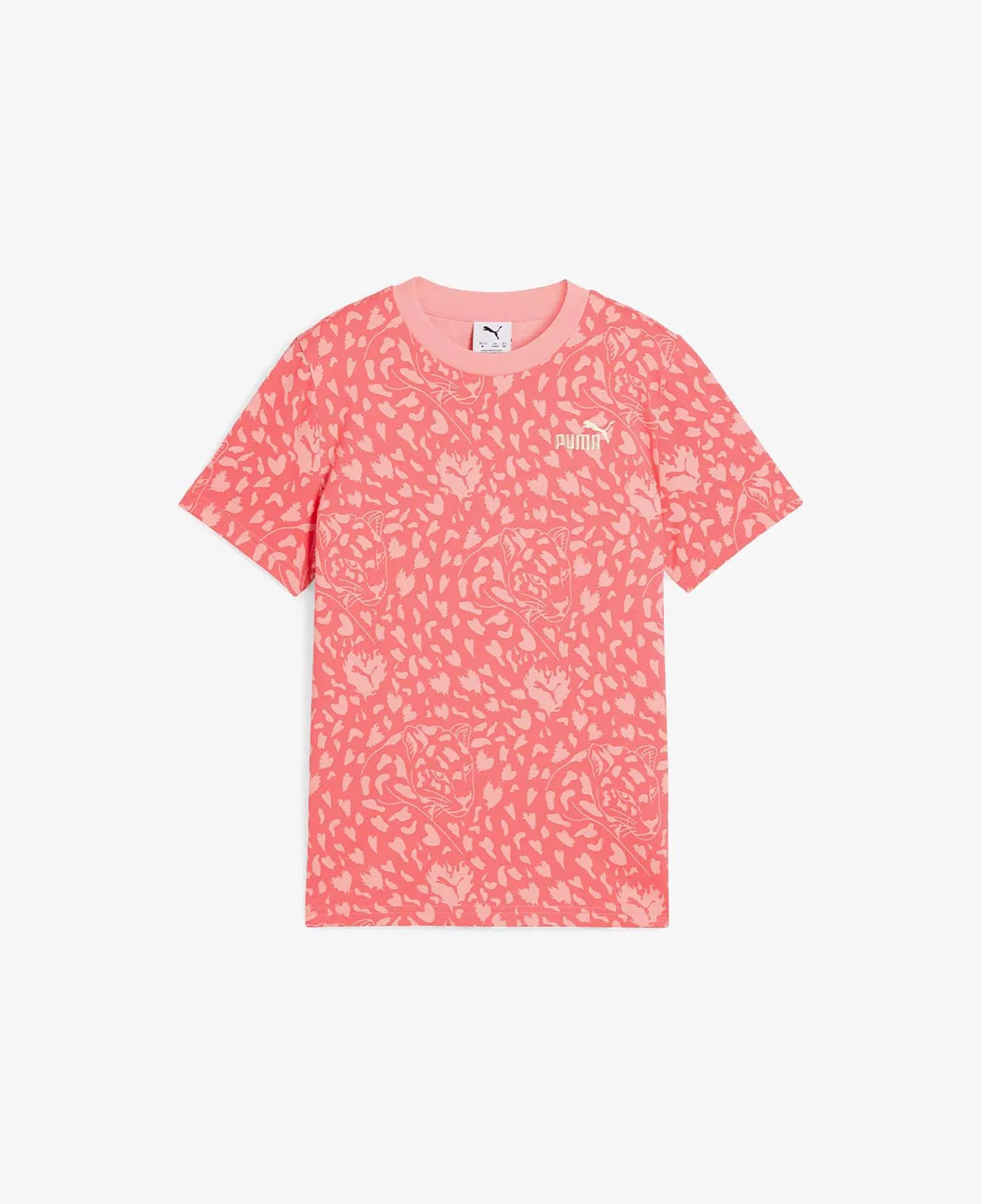 Puma Flaming Love Aop Çocuk Turuncu T-Shirt